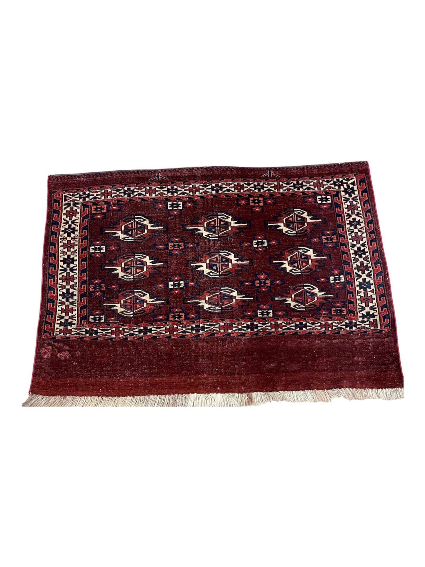 Antique Turkoman Yomut Chuval Bag face