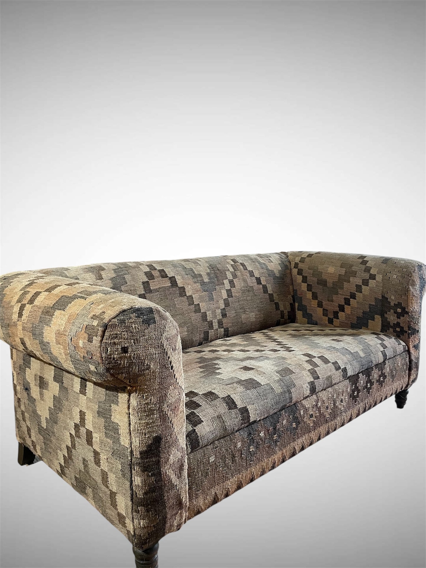 Vintage Kilim Upholstered Chesterfield Sofa