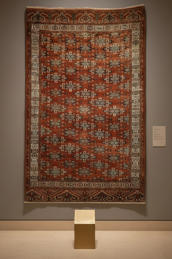 Turkoman Yomut Main Carpet Late 19th Century