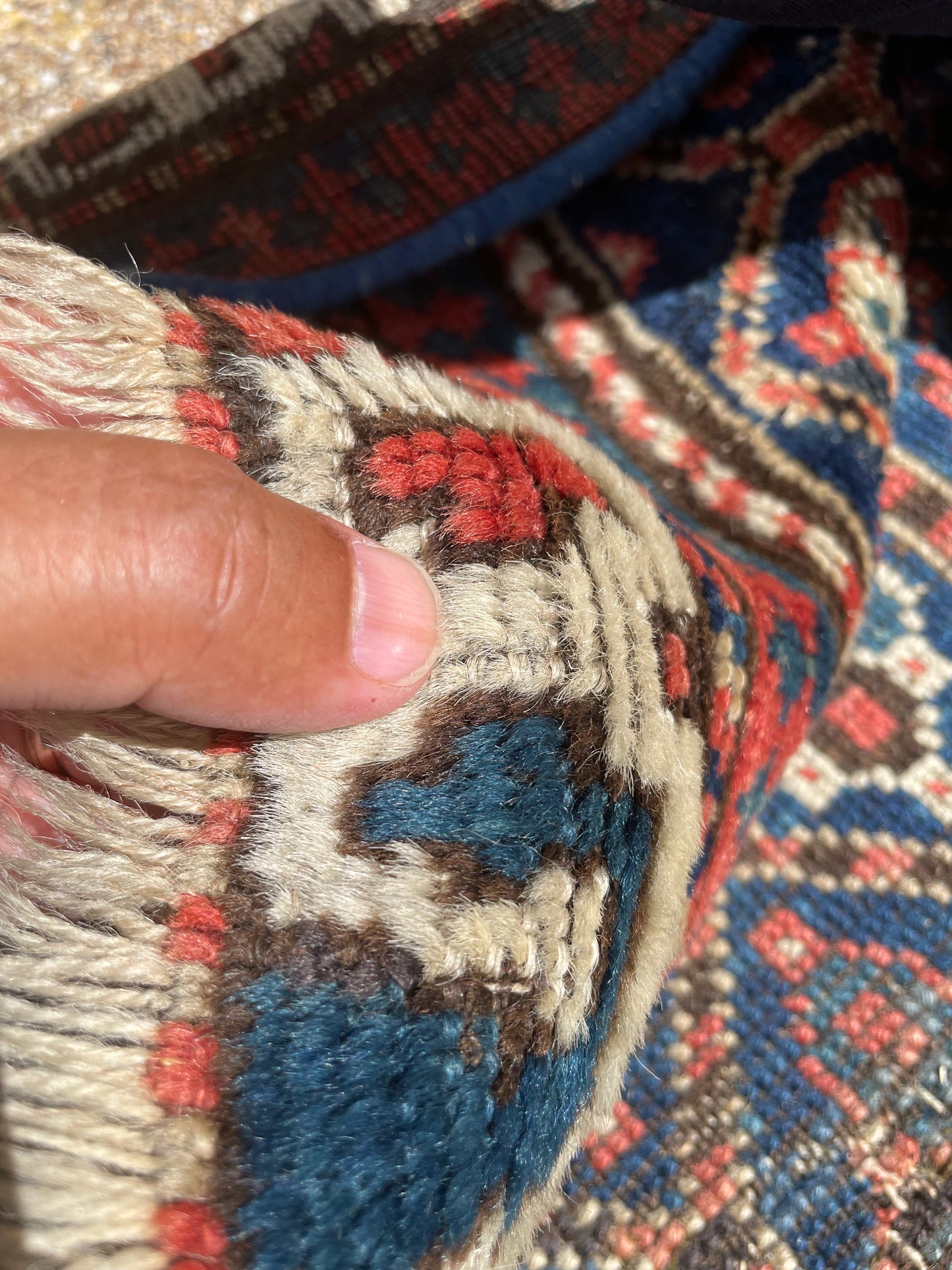 Antique Caucasian Zakatala Prayer Rug