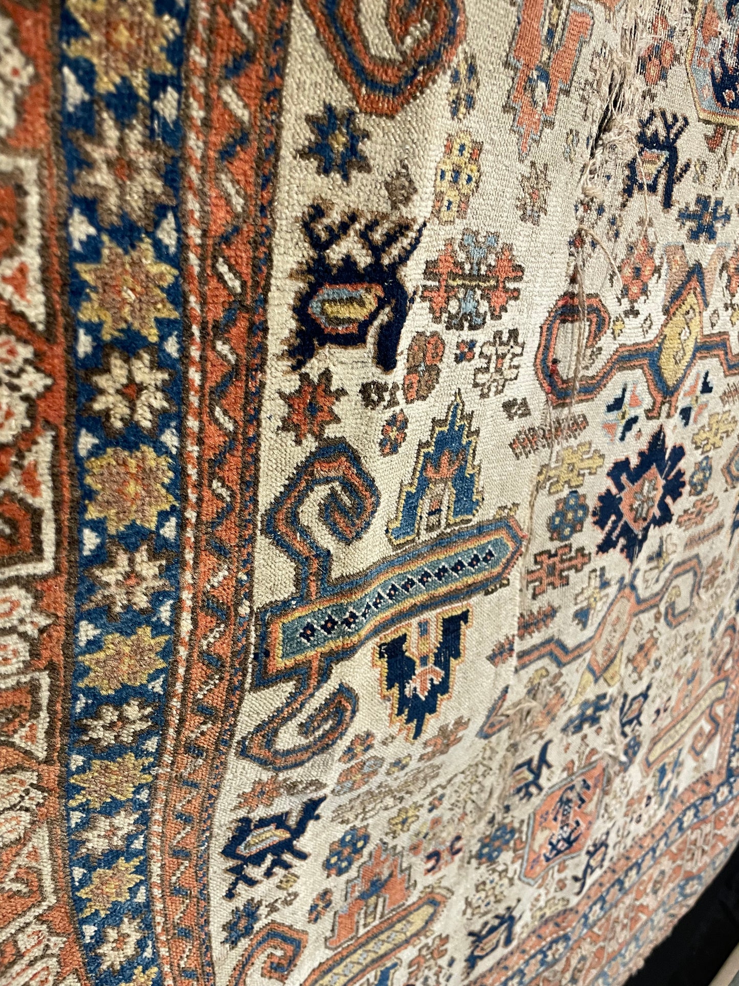 Antique Persian Ardebil Rug with Perepedil Design