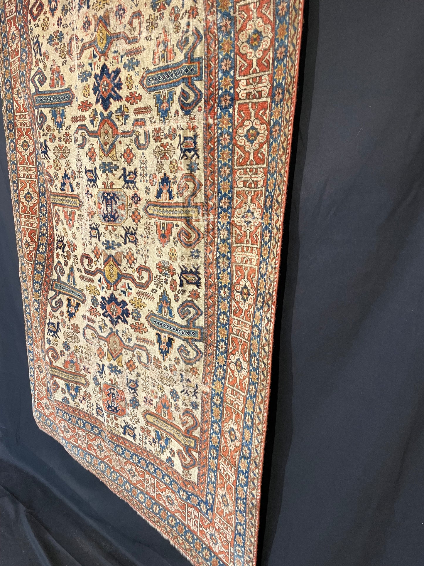 Antique Persian Ardebil Rug with Perepedil Design