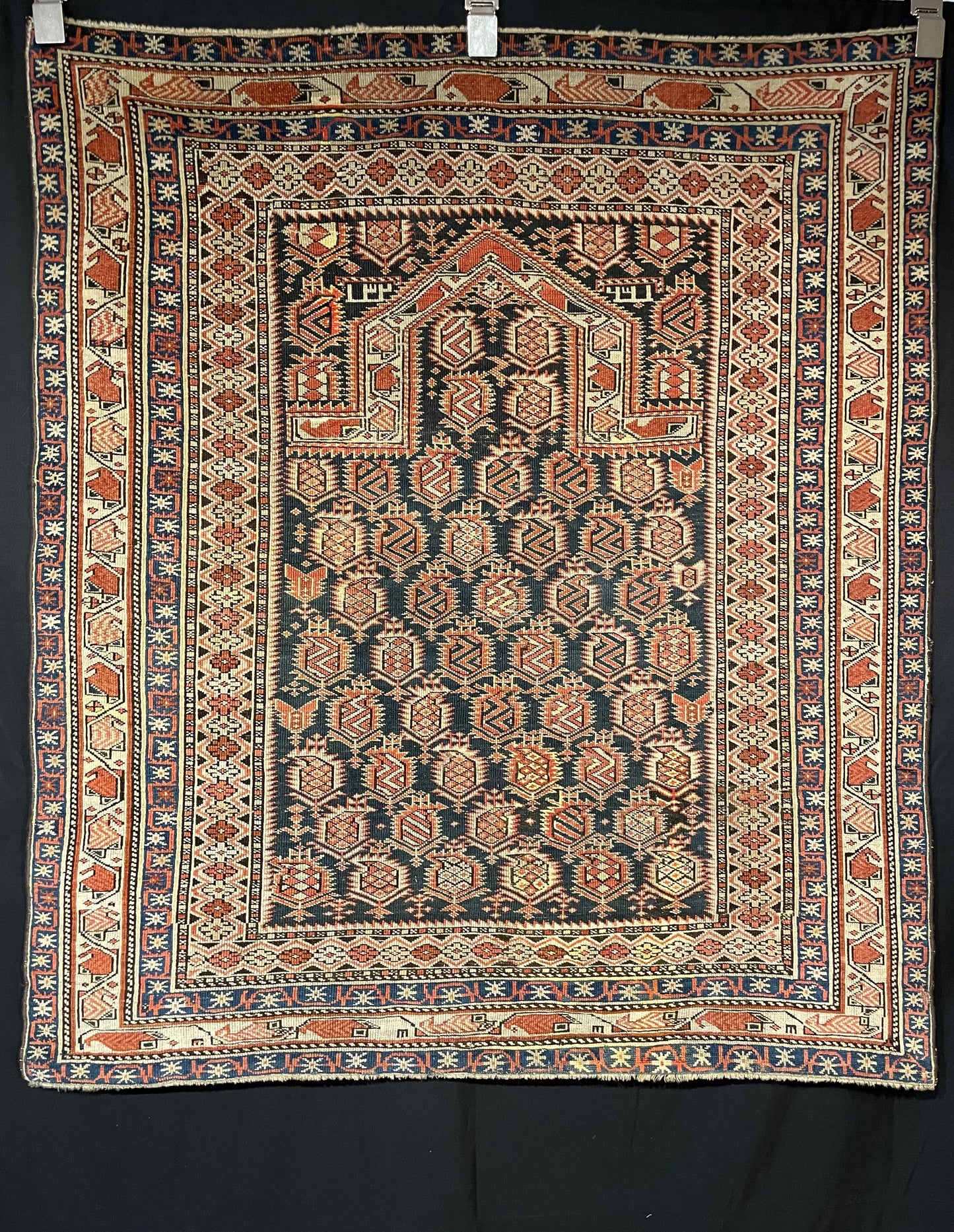 Antique Caucasian Marasali Prayer Rug