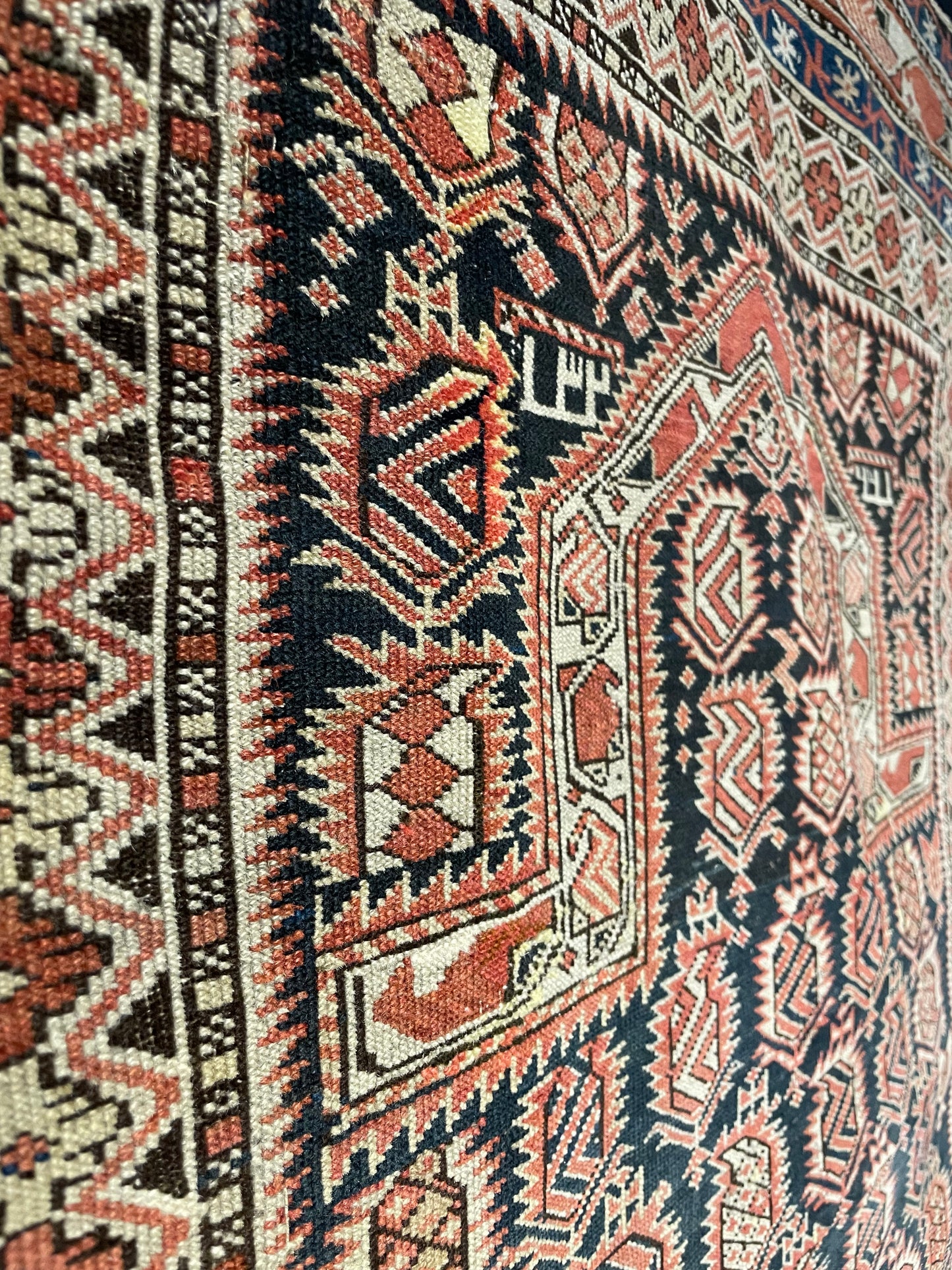 Antique Caucasian Marasali Prayer Rug