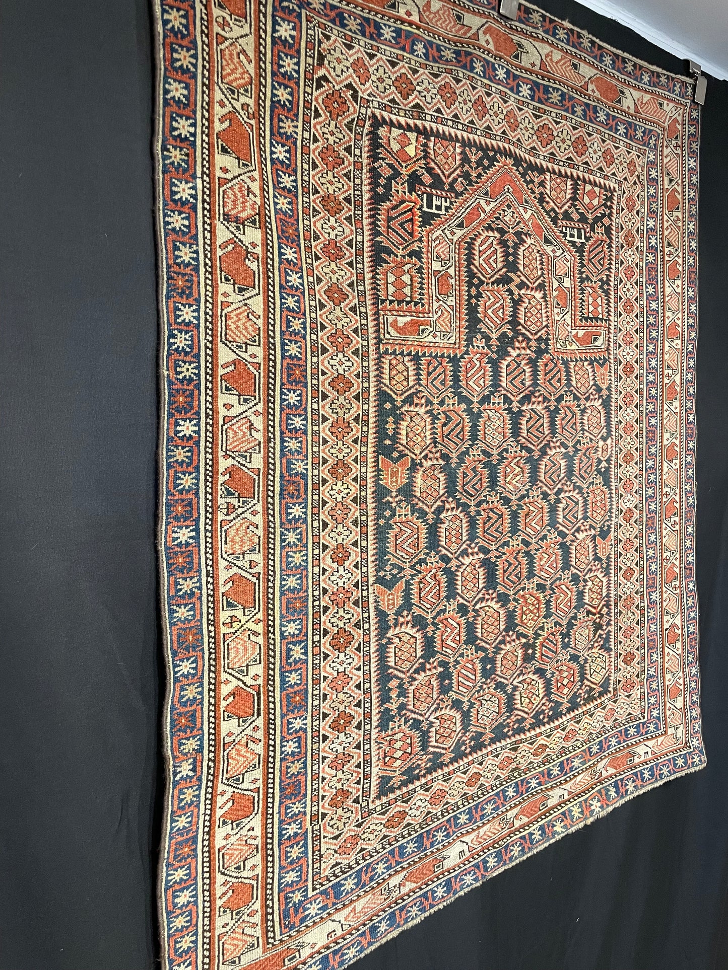 Antique Caucasian Marasali Prayer Rug