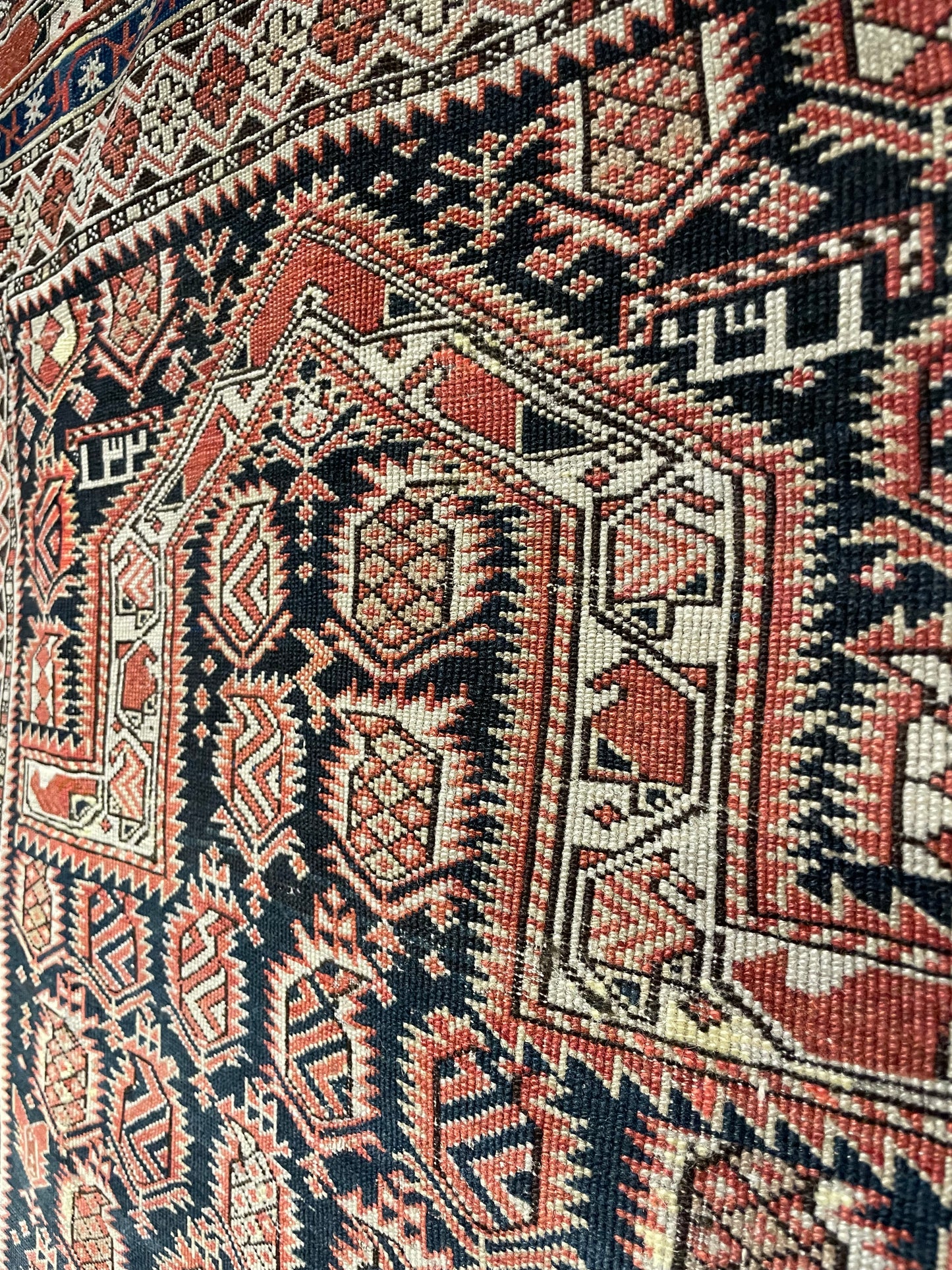 Antique Caucasian Marasali Prayer Rug