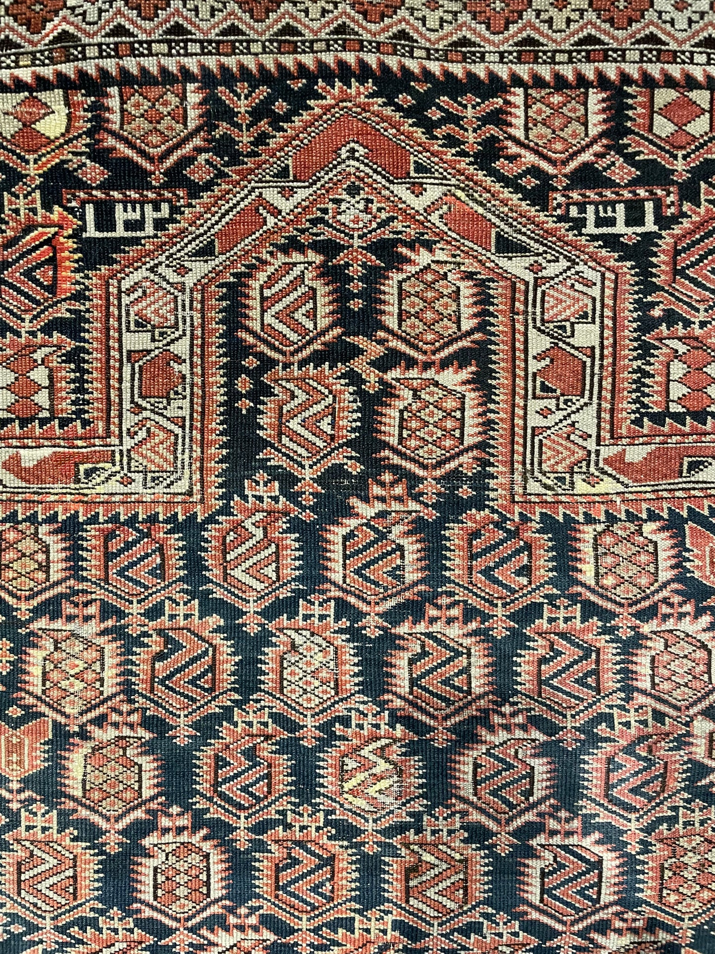 Antique Caucasian Marasali Prayer Rug