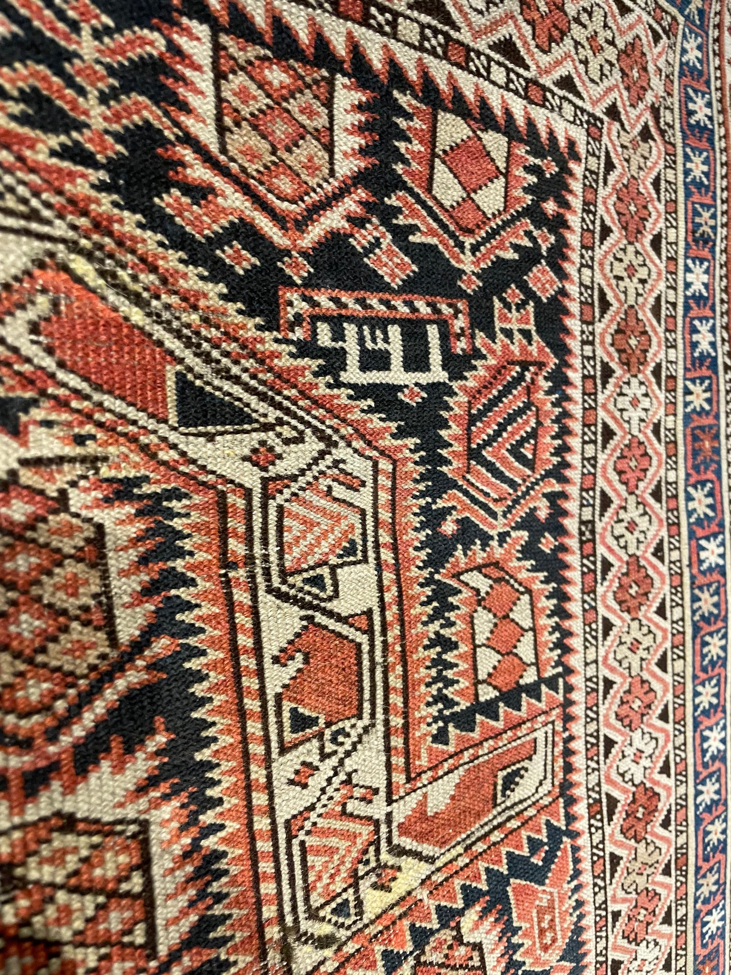 Antique Caucasian Marasali Prayer Rug