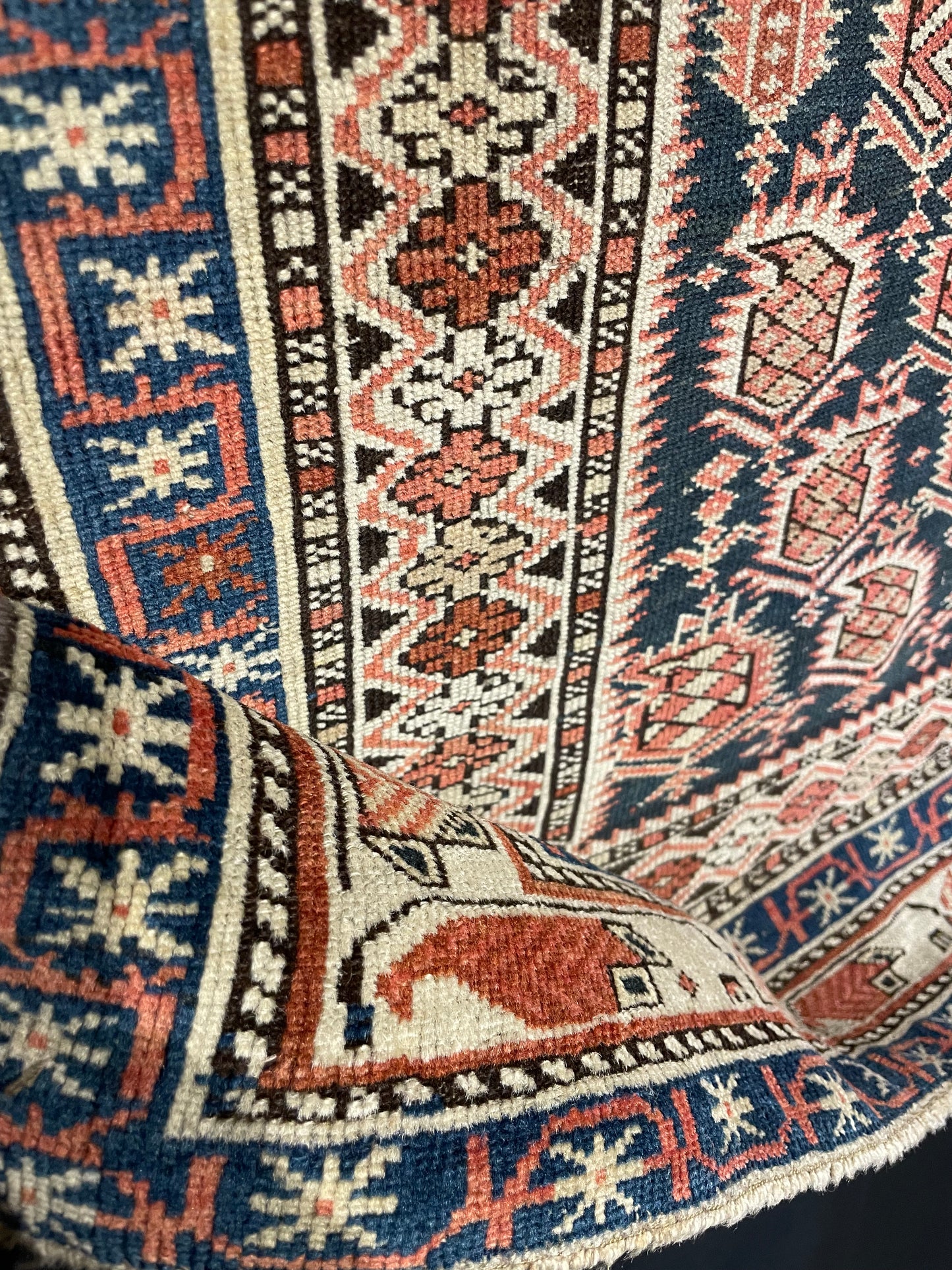 Antique Caucasian Marasali Prayer Rug
