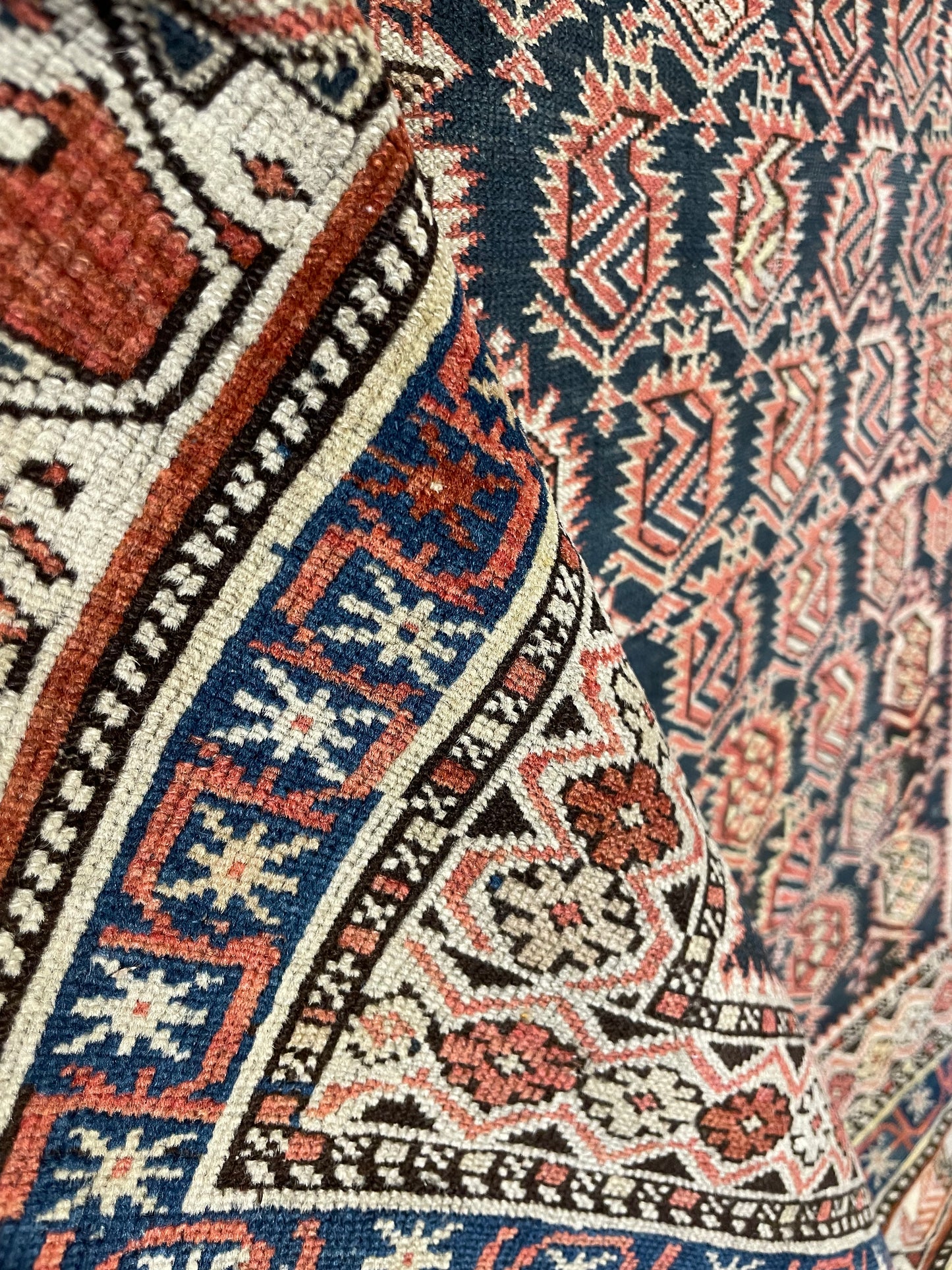 Antique Caucasian Marasali Prayer Rug