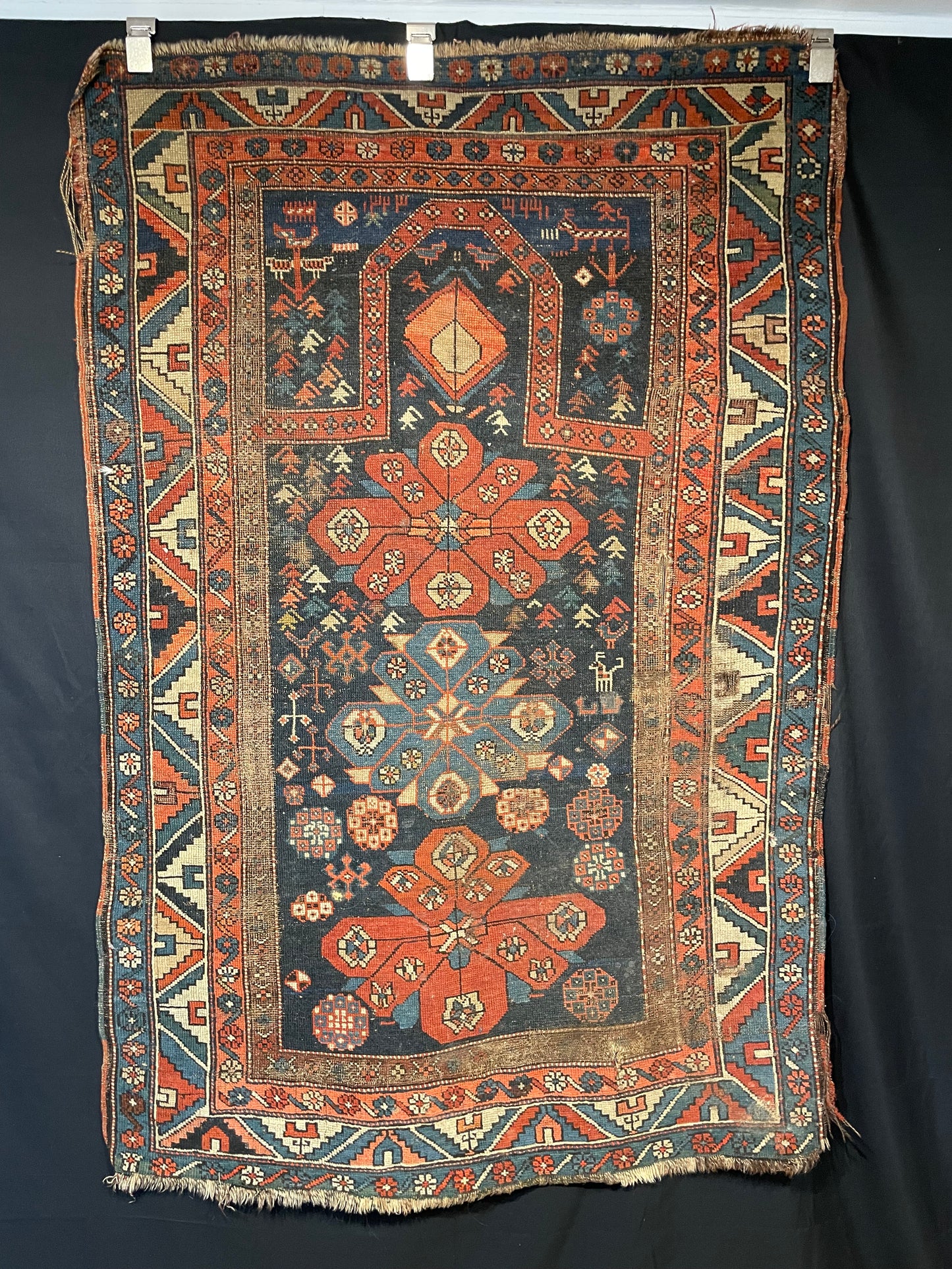 Antique Caucasian Prayer Rug