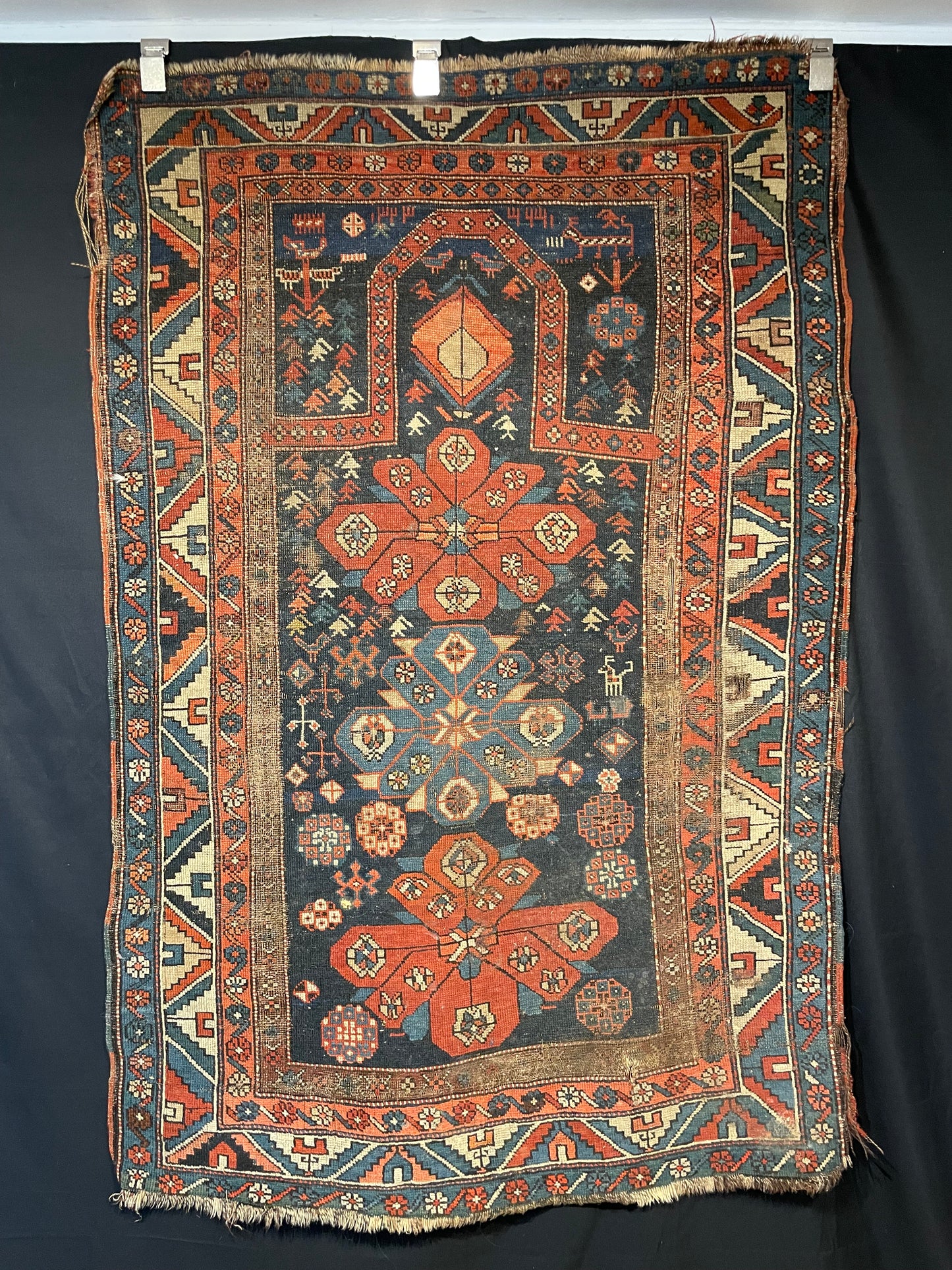 Antique Caucasian Prayer Rug