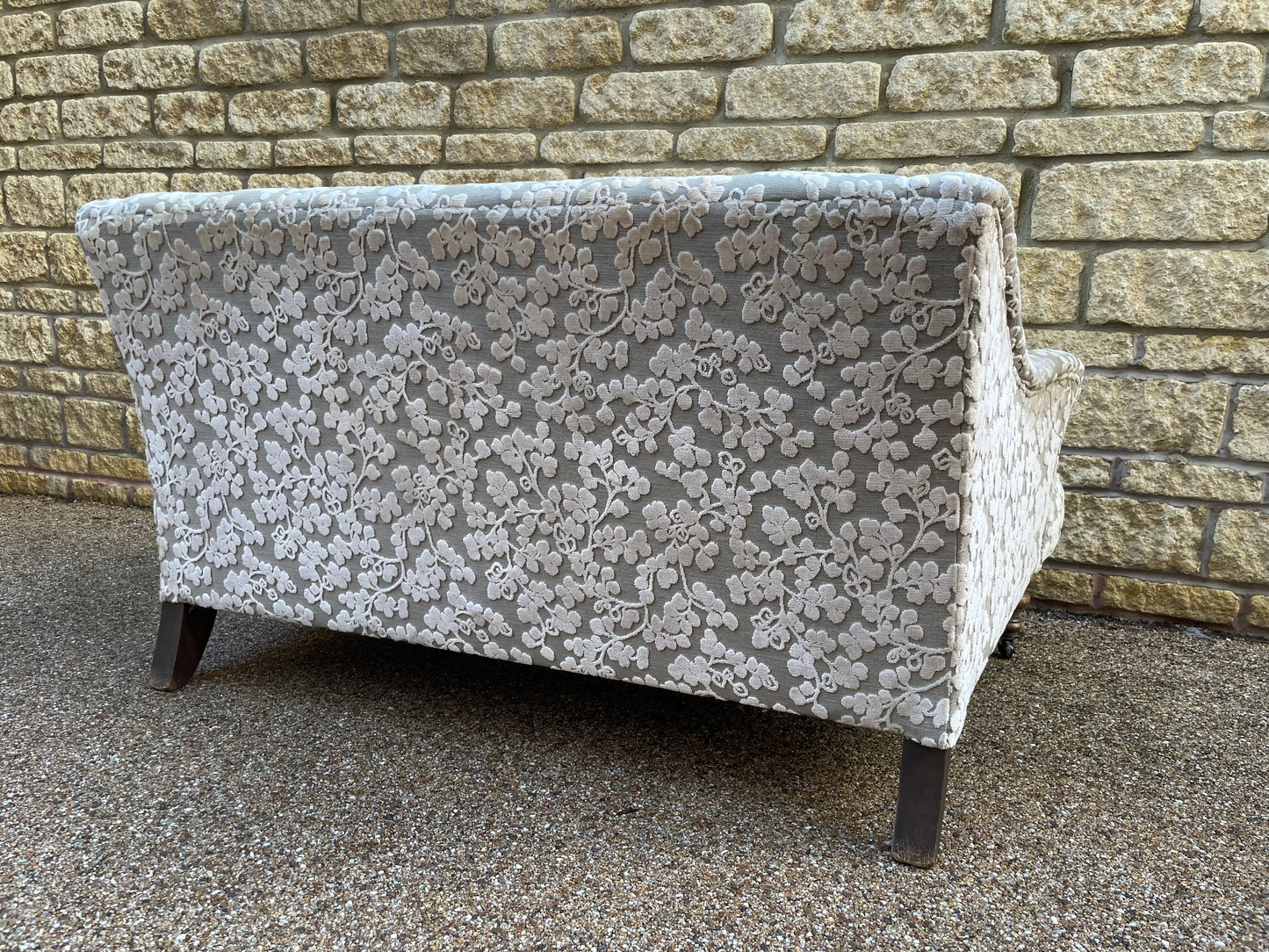 Victorian Revival 2 Seater sofa - Damask style Upholstered Sofa