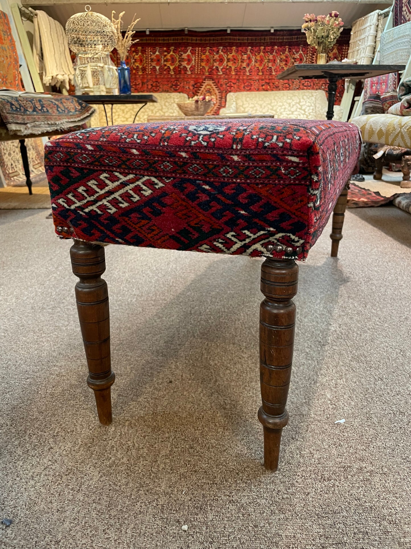 Artisan made Ottoman Upholstered Stool