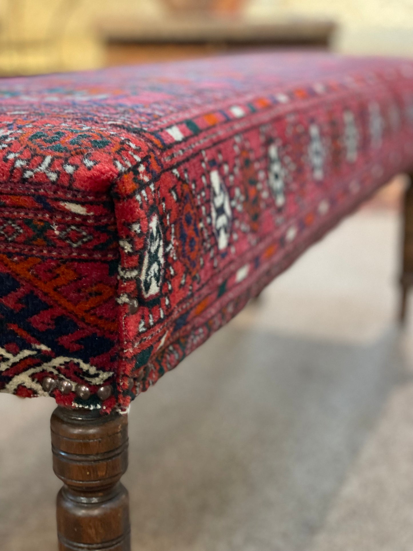 Artisan made Ottoman Upholstered Stool