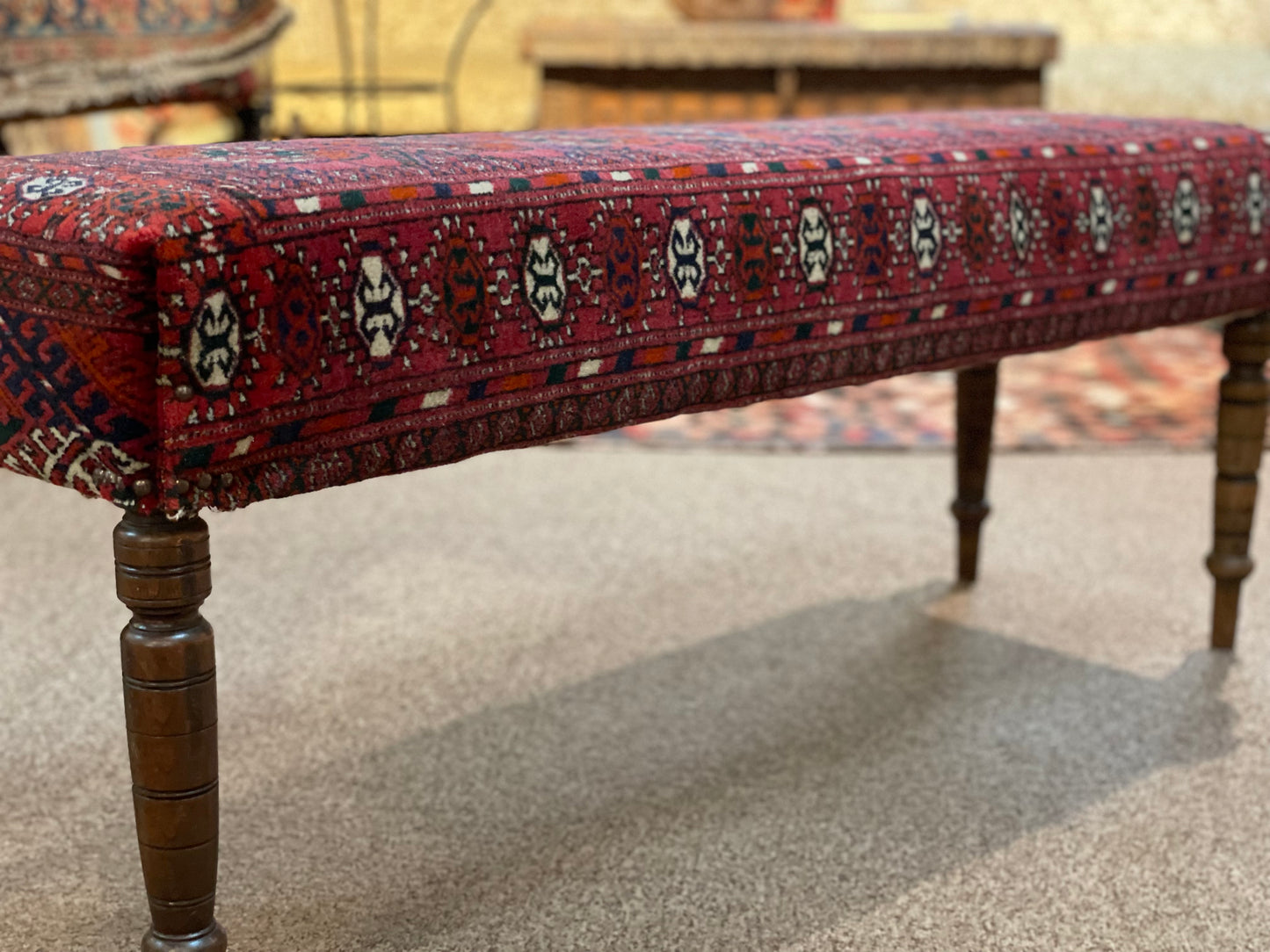 Artisan made Ottoman Upholstered Stool