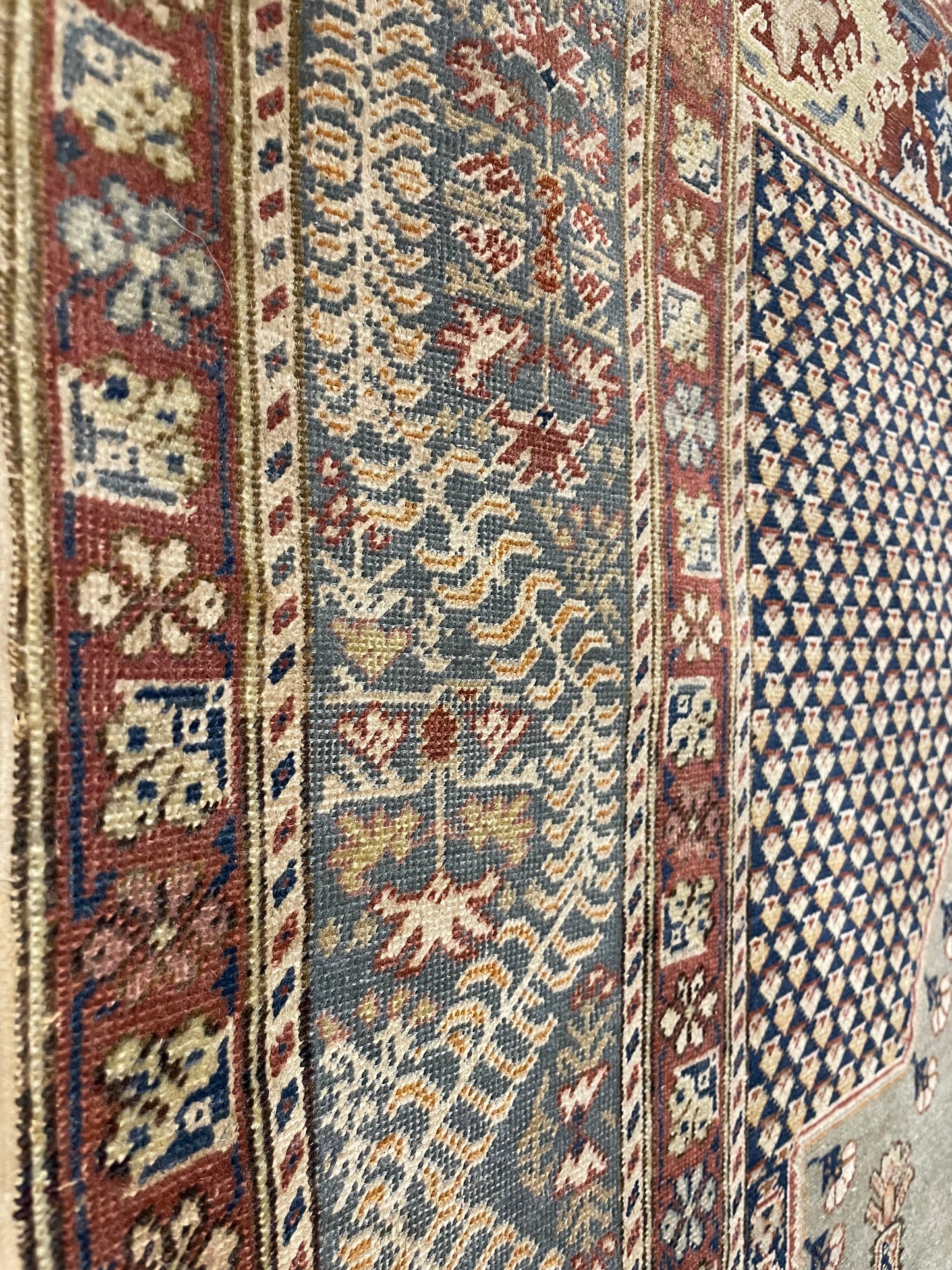 Antique Anatolian Ghiordes prayer rug
