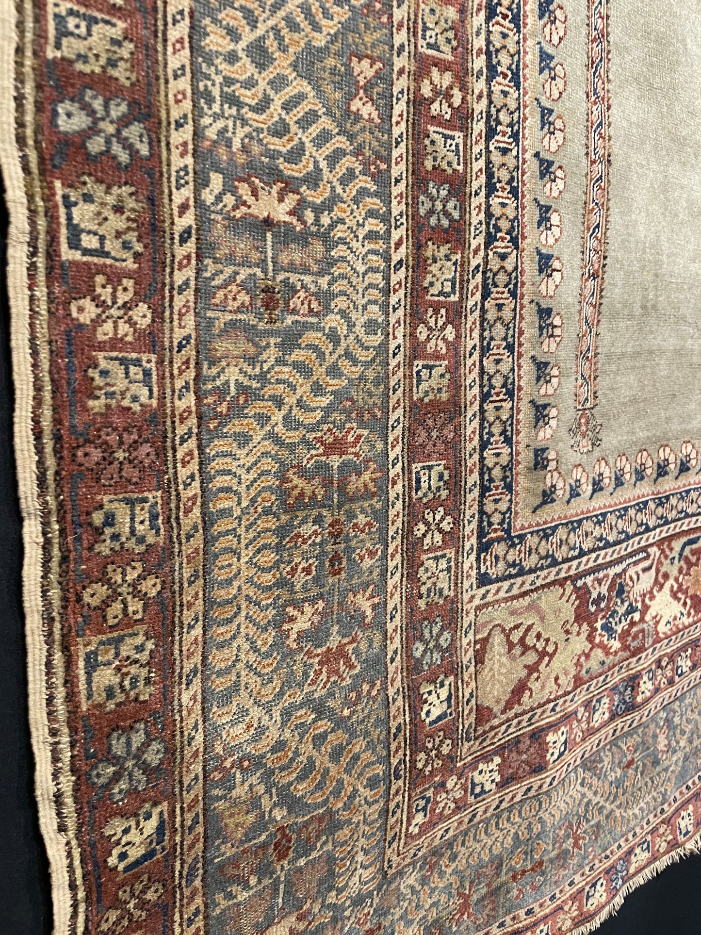Antique Anatolian Ghiordes prayer rug