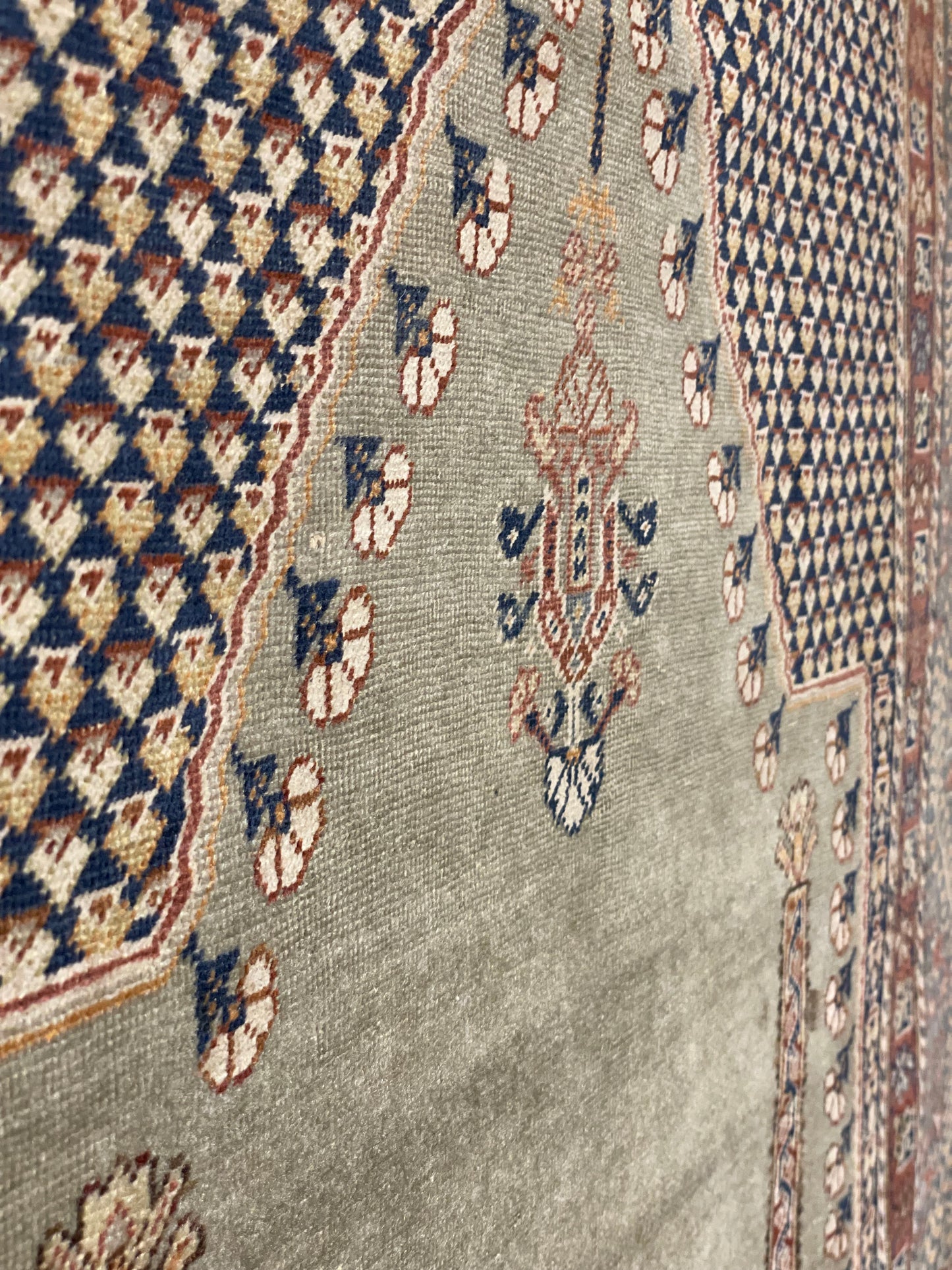 Antique Anatolian Ghiordes prayer rug