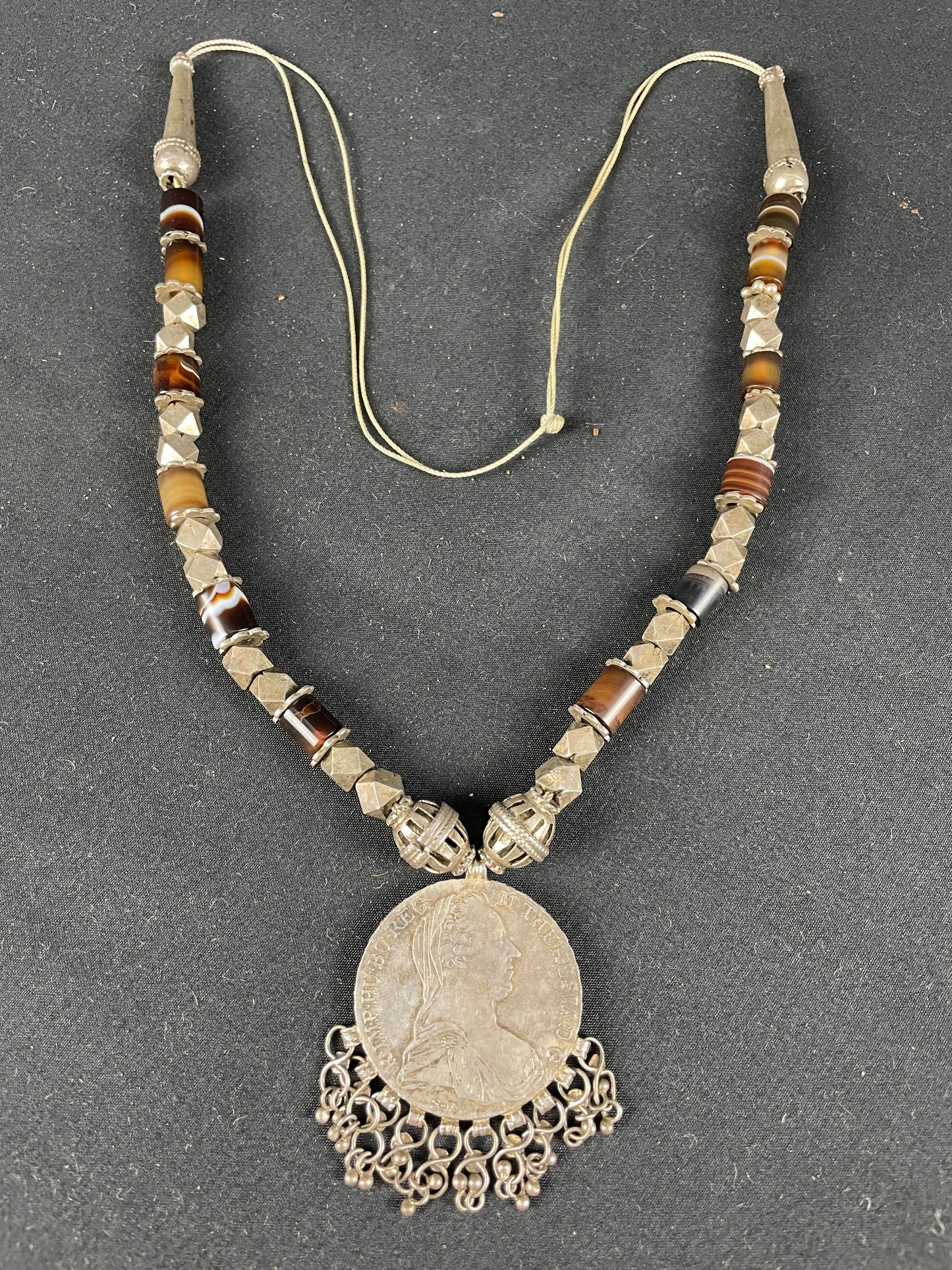 Yemeni Necklace with Maria Theresa Thaler Coin
