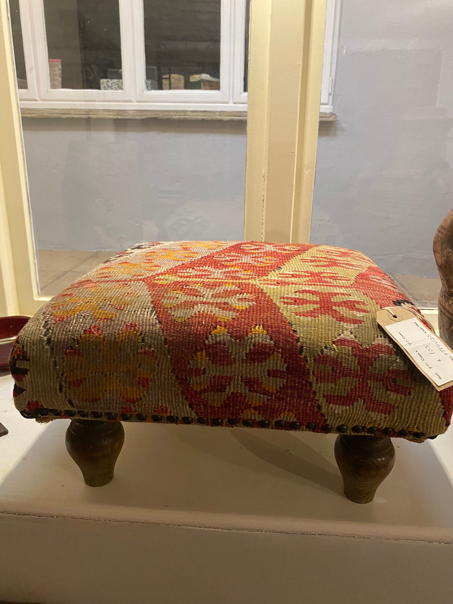 Vintage Kilim Footstool