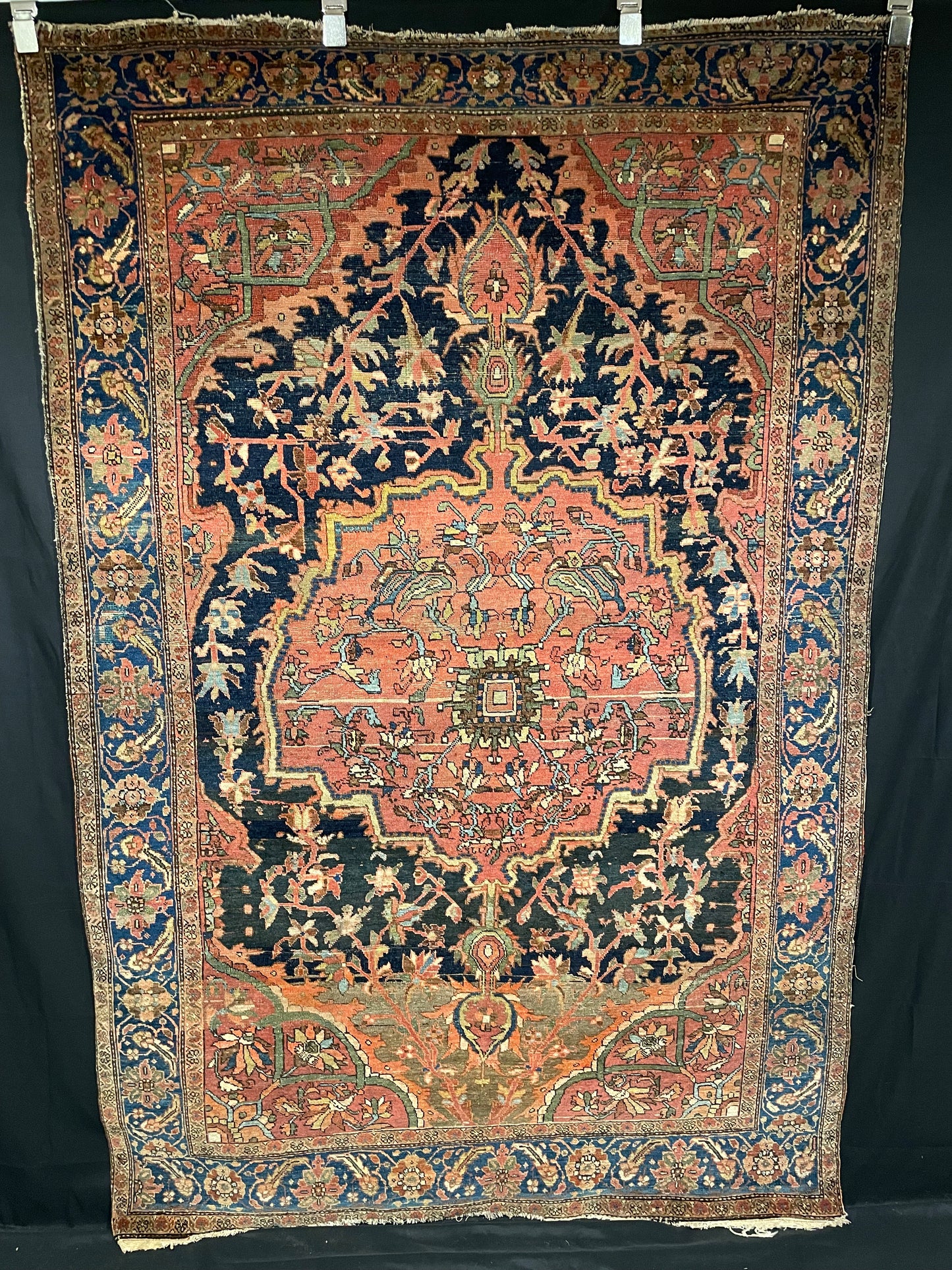 Antique Persian Fereghan Sarouk Village Rug