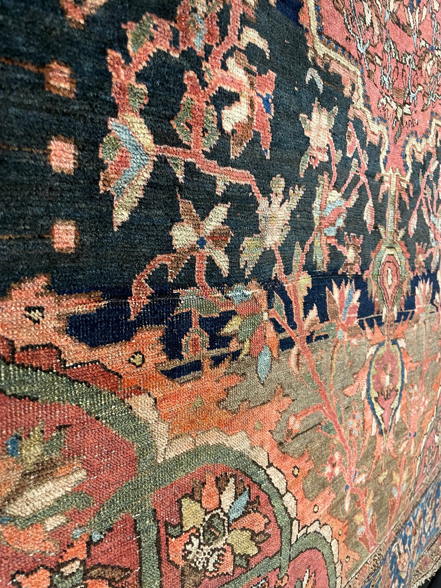 Antique Persian Fereghan Sarouk Village Rug