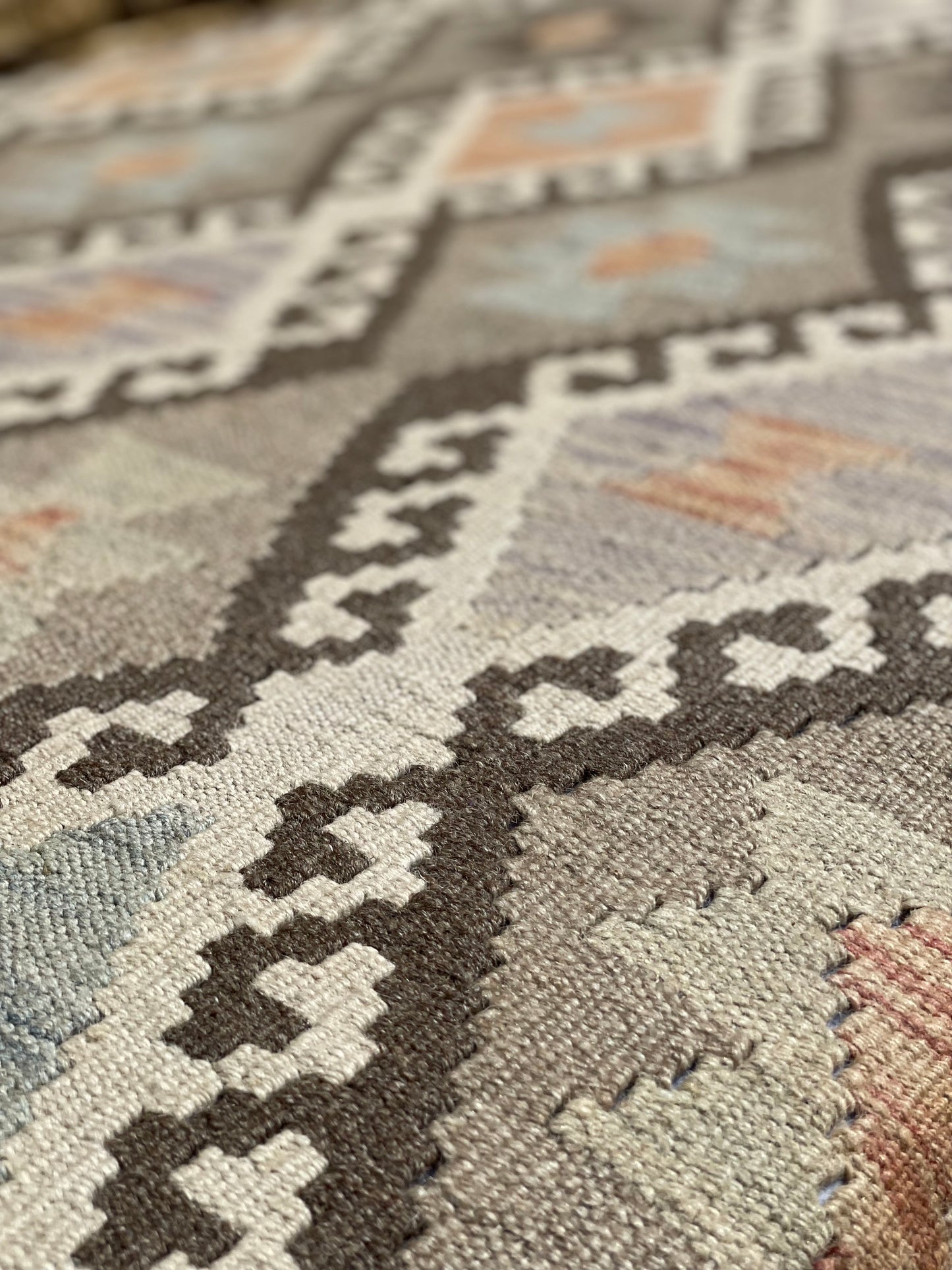 Large Kilim upholstered Ottoman Table
