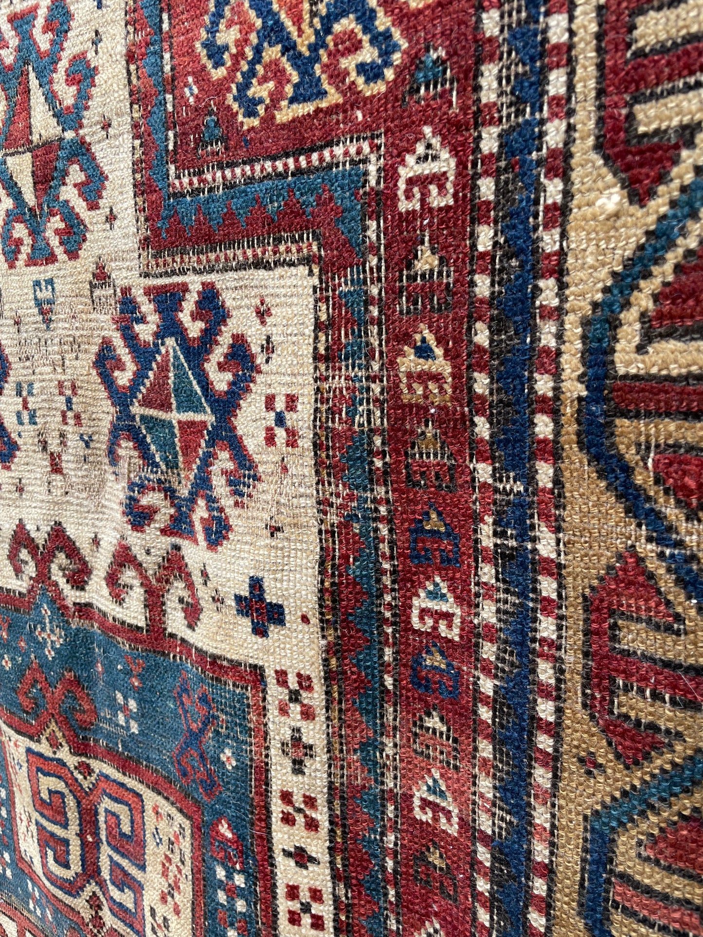 Antique Caucasian Kazak Prayer Rug