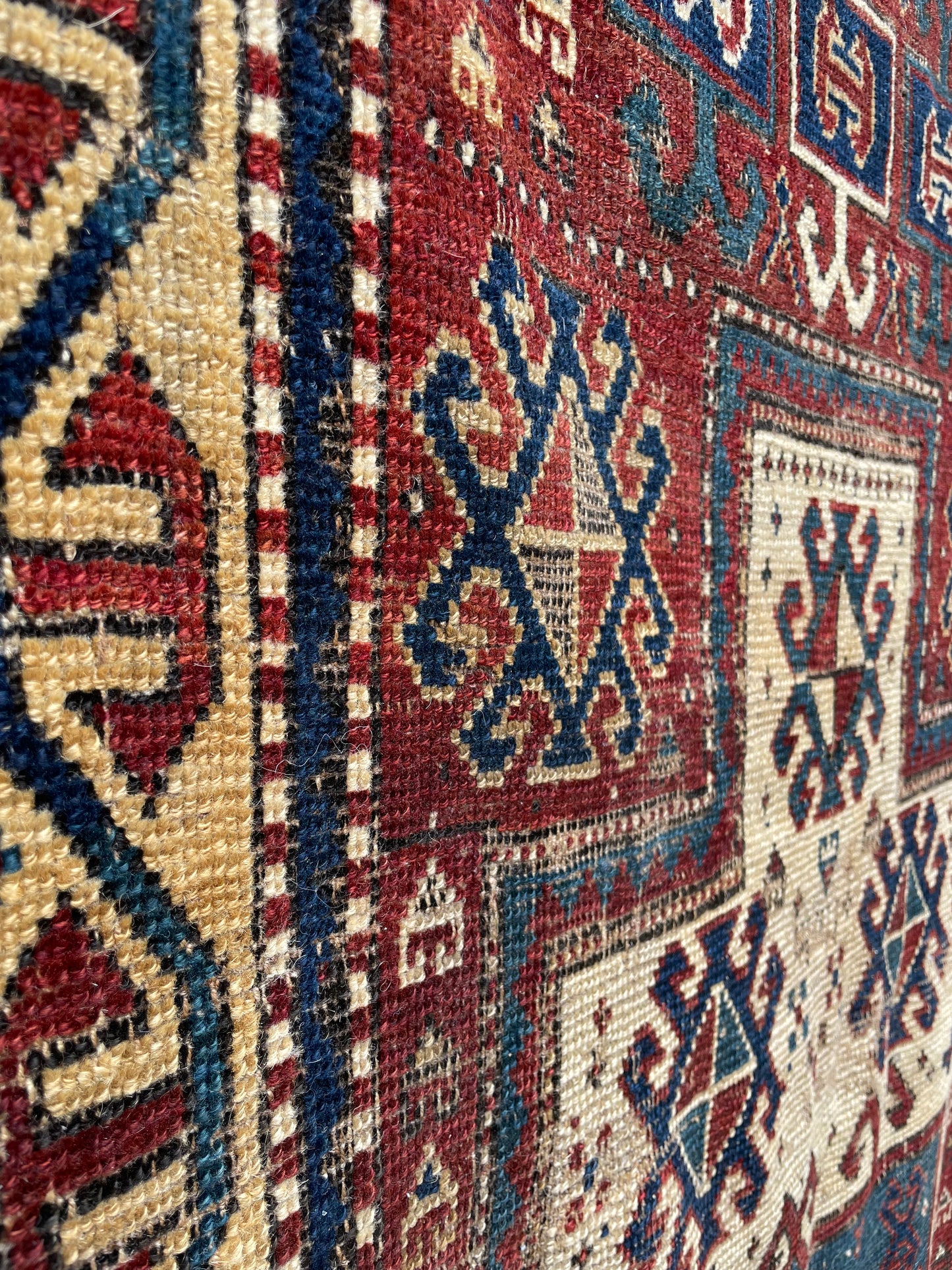 Antique Caucasian Kazak Prayer Rug
