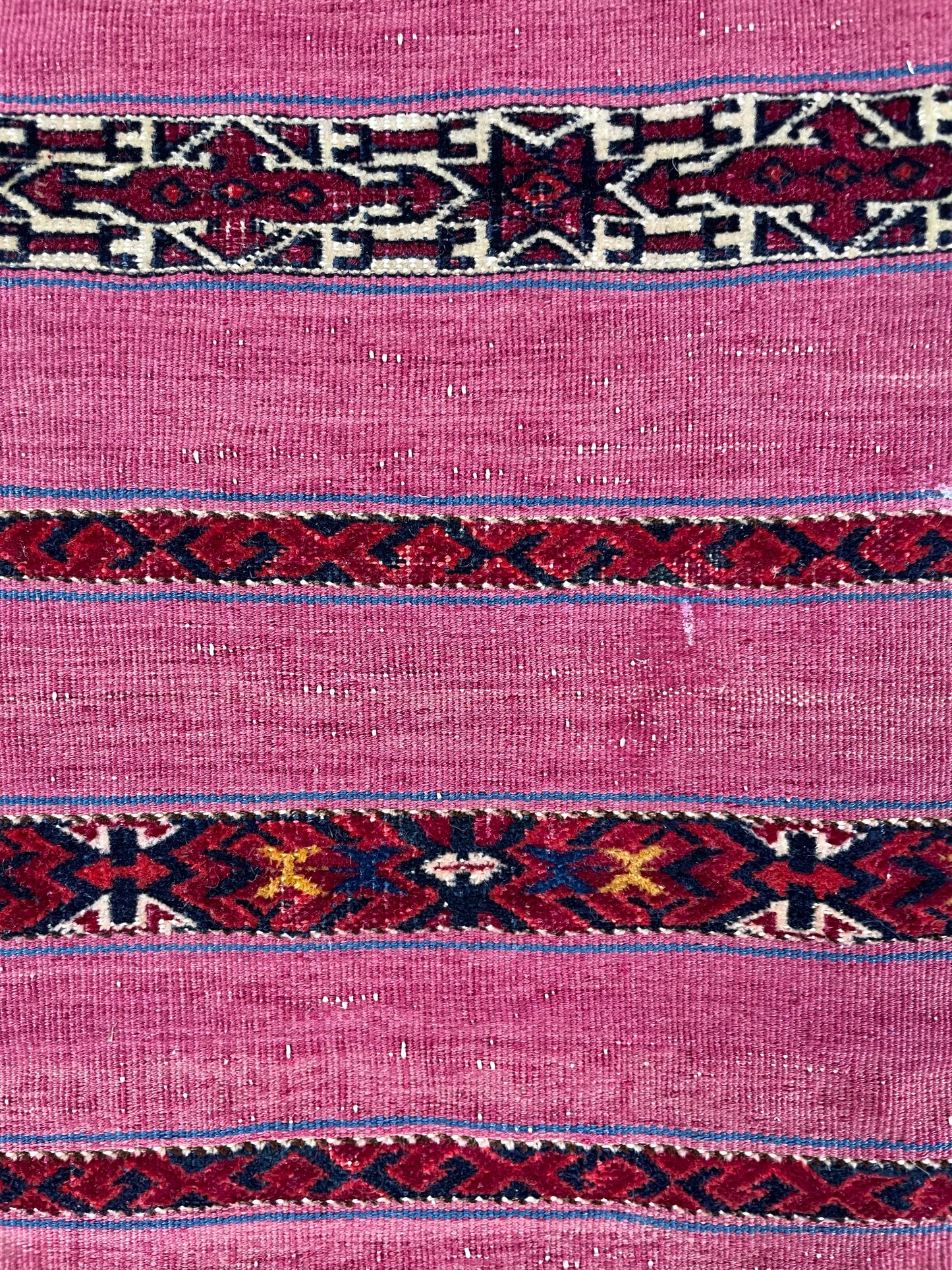 Antique Tekke Turkoman Kizil Chuval bag faces x2