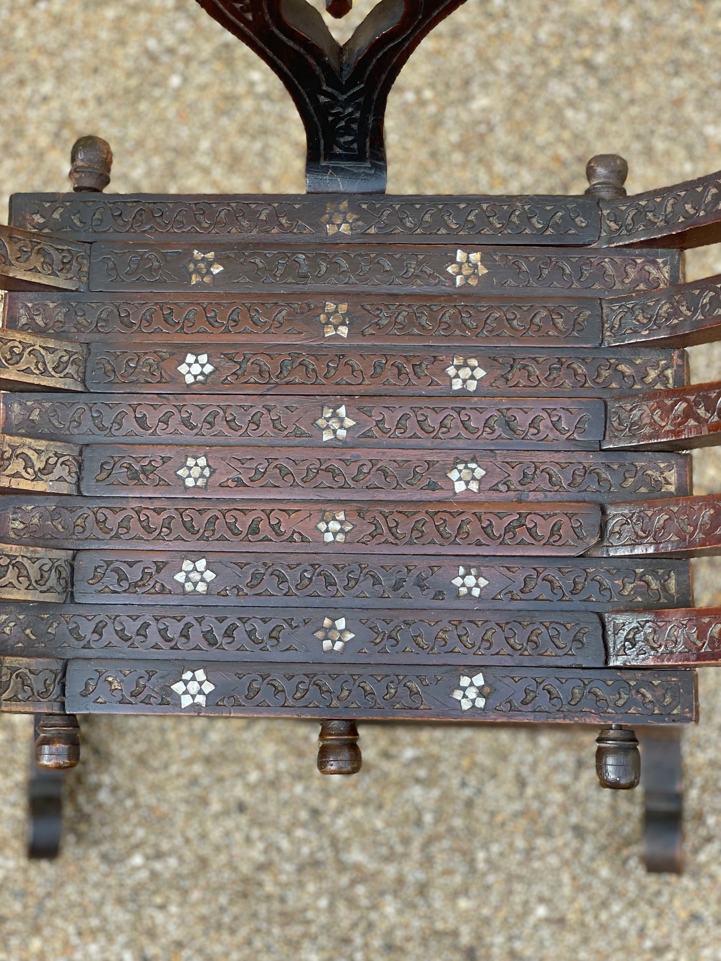 Syrian Mother of Pearl Inlaid Chair - Circa 1900