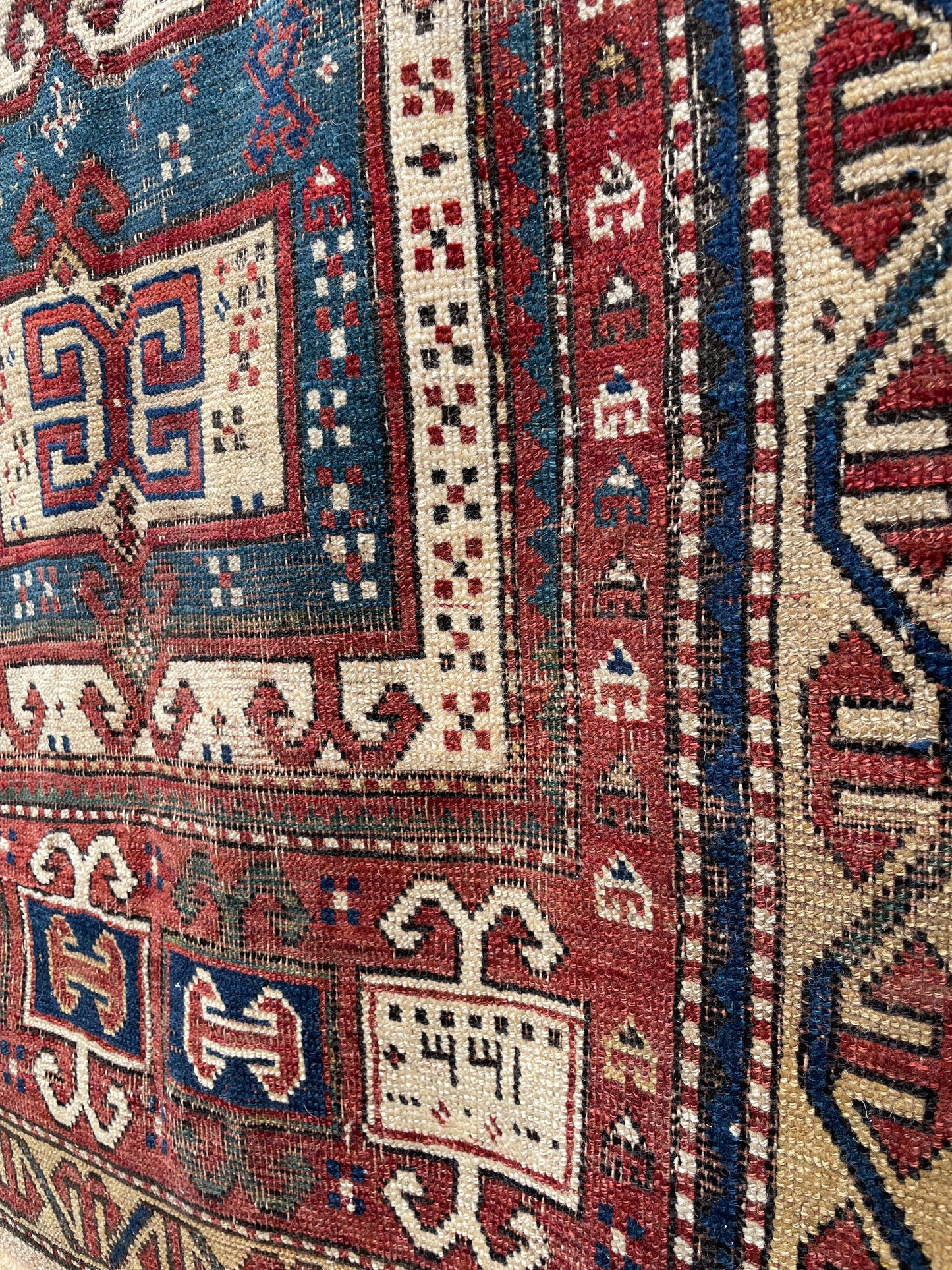 Antique Caucasian Kazak Prayer Rug