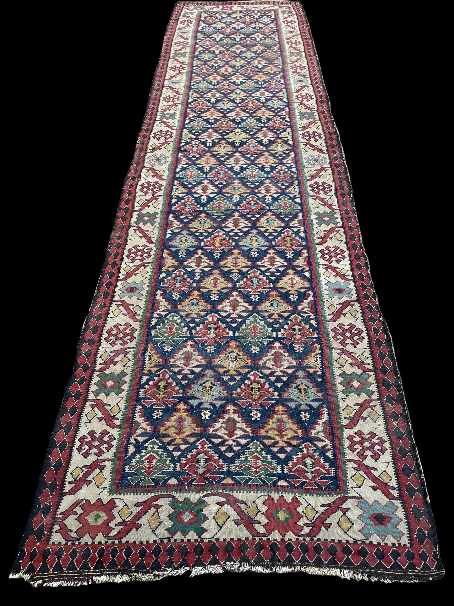 Antique Kurdish Kilim Runner