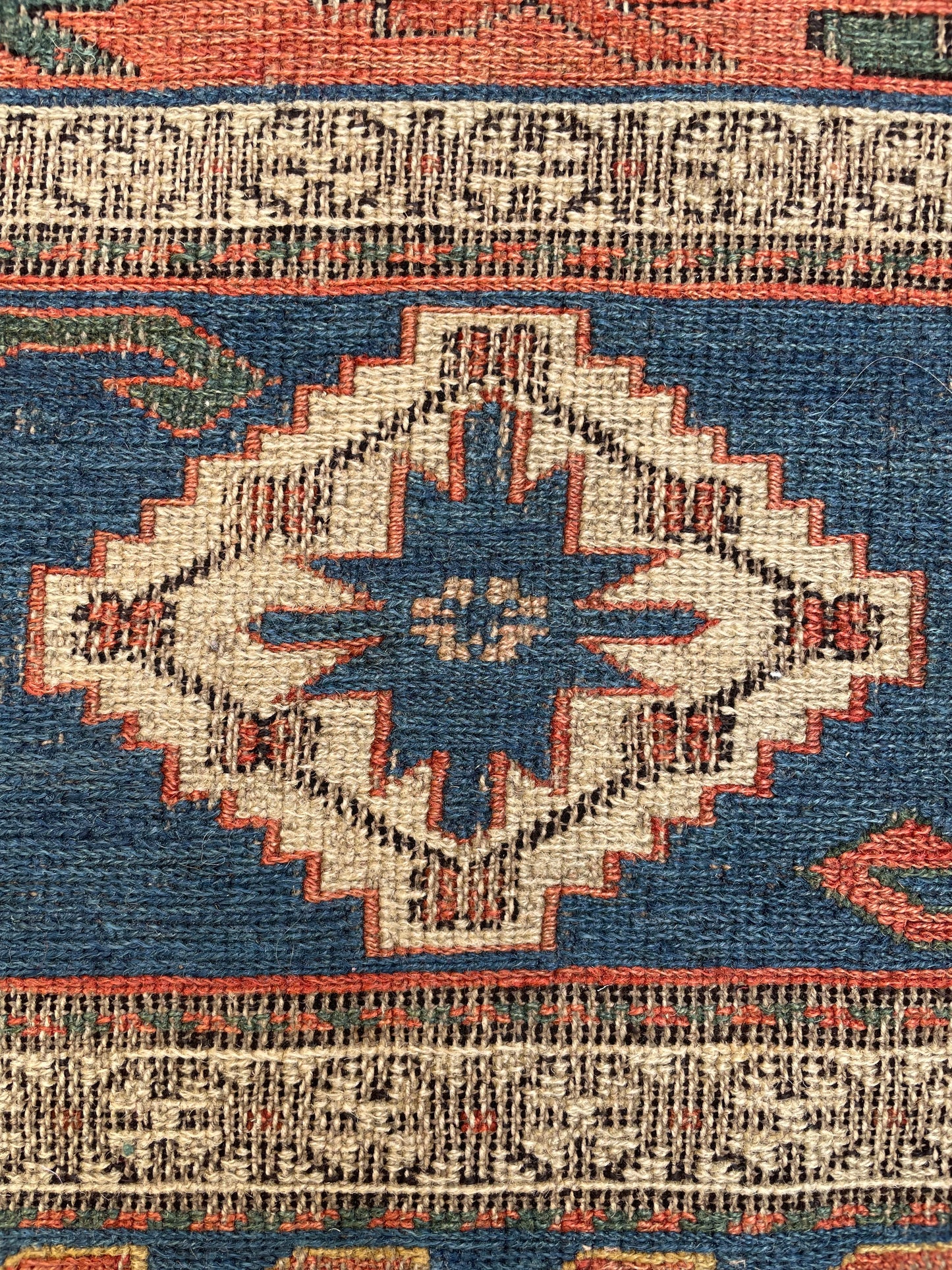 Antique Caucasian “Dragon” Sumak Carpet