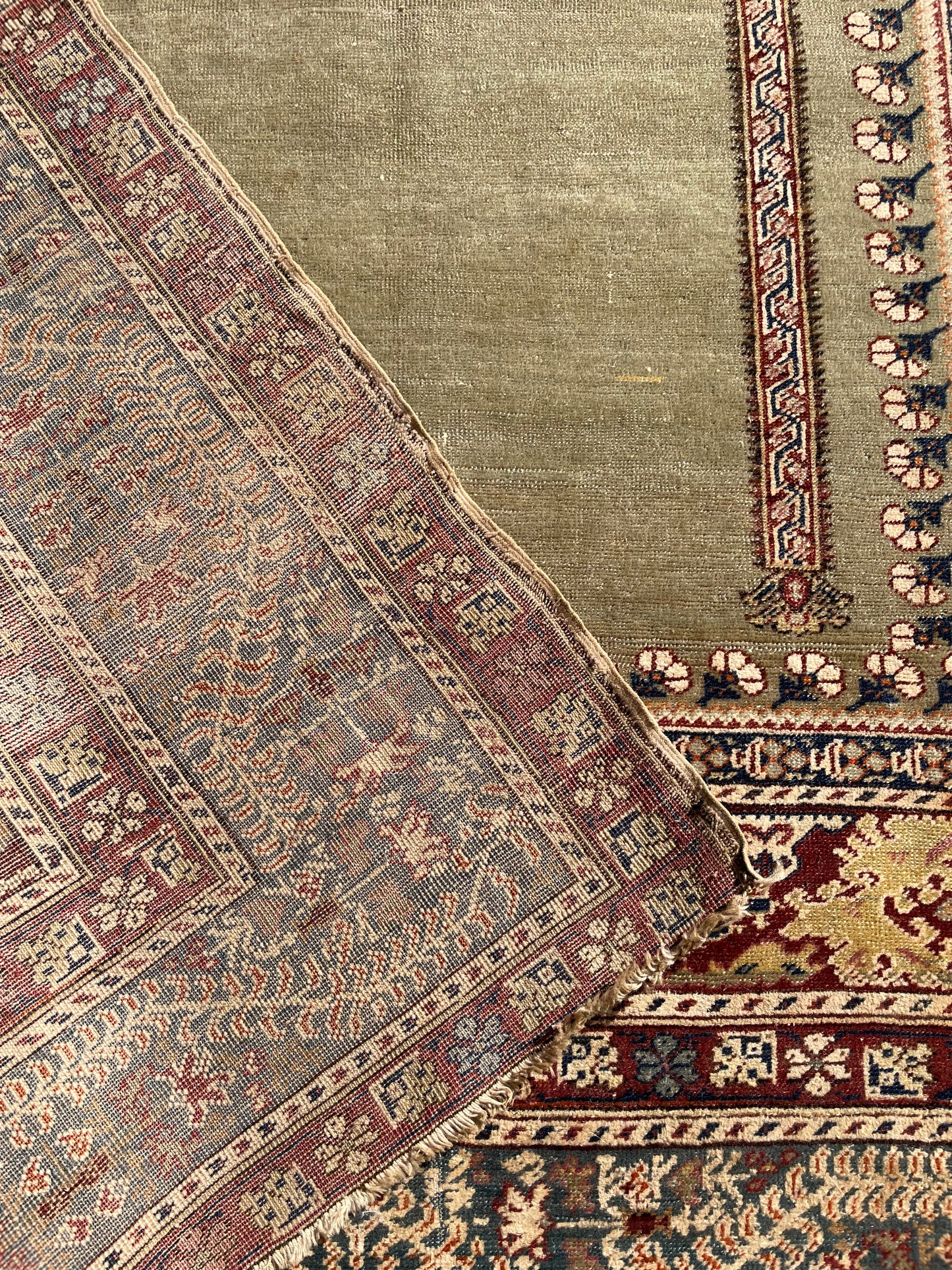 Antique Anatolian Ghiordes prayer rug