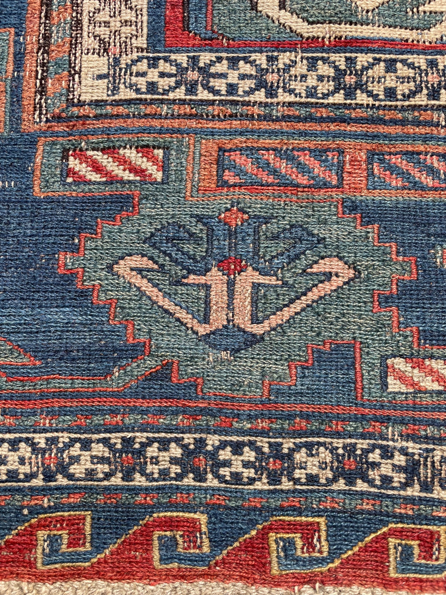 Antique Caucasian “Dragon” Sumak Carpet