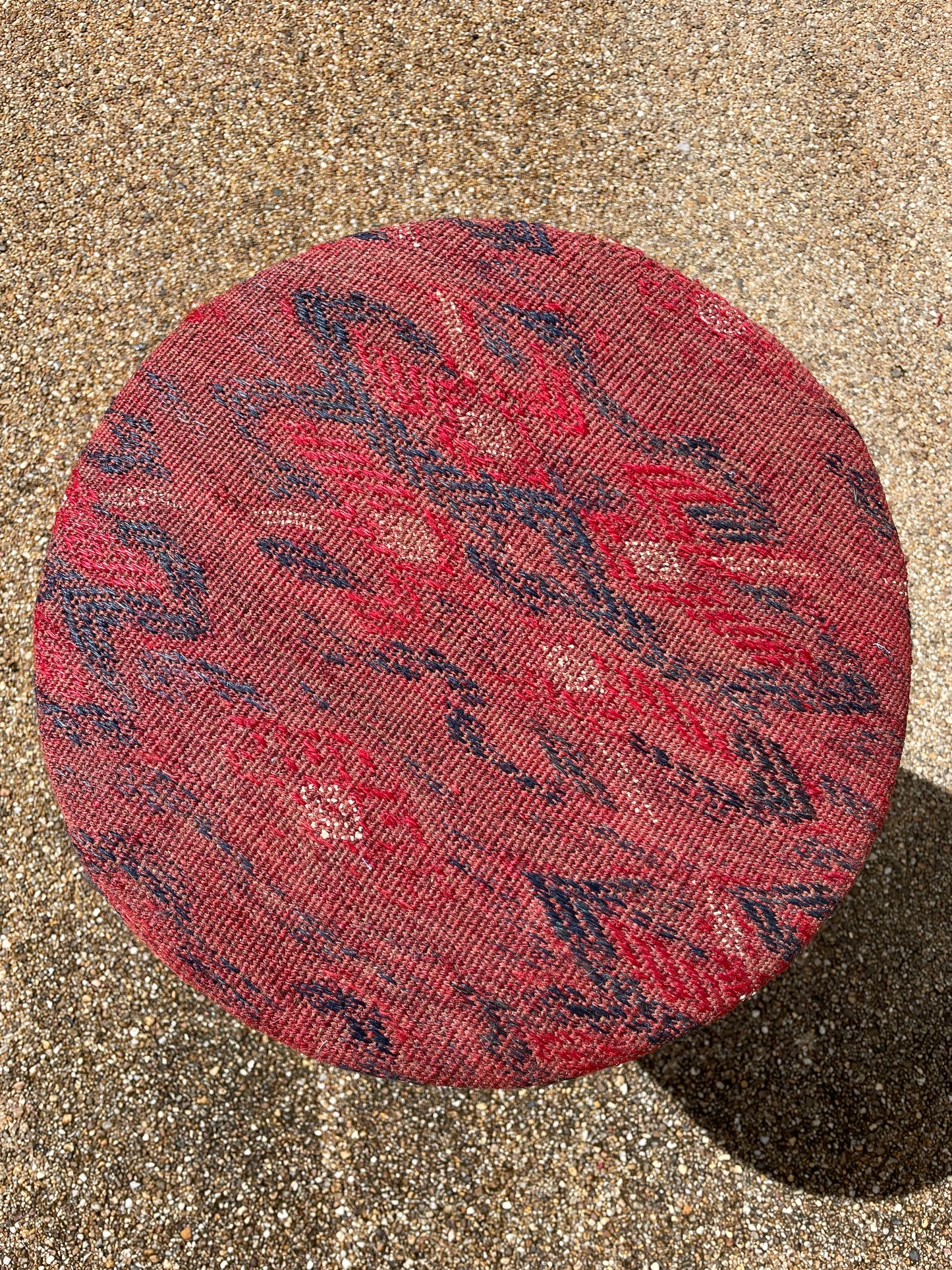 Moroccan Rustic wrought iron scrolling low stool