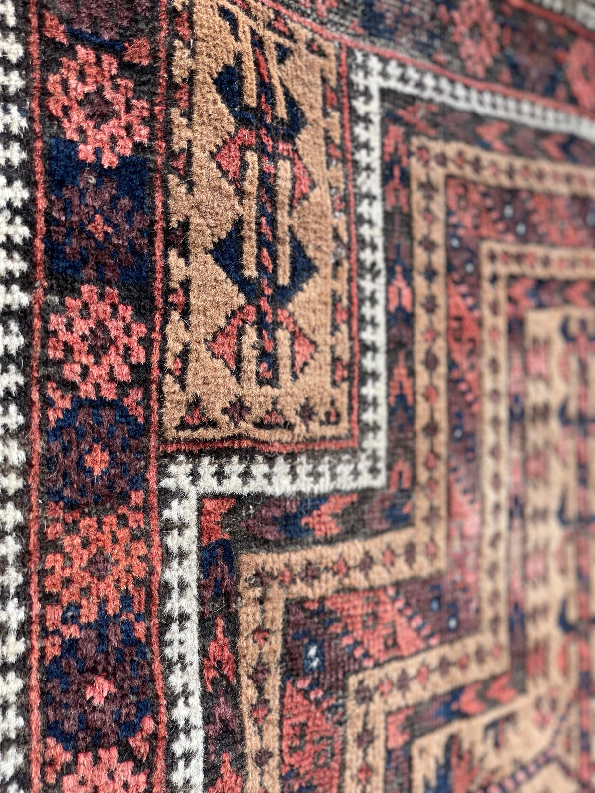 Antique Baluch Prayer Rug with Camel ground