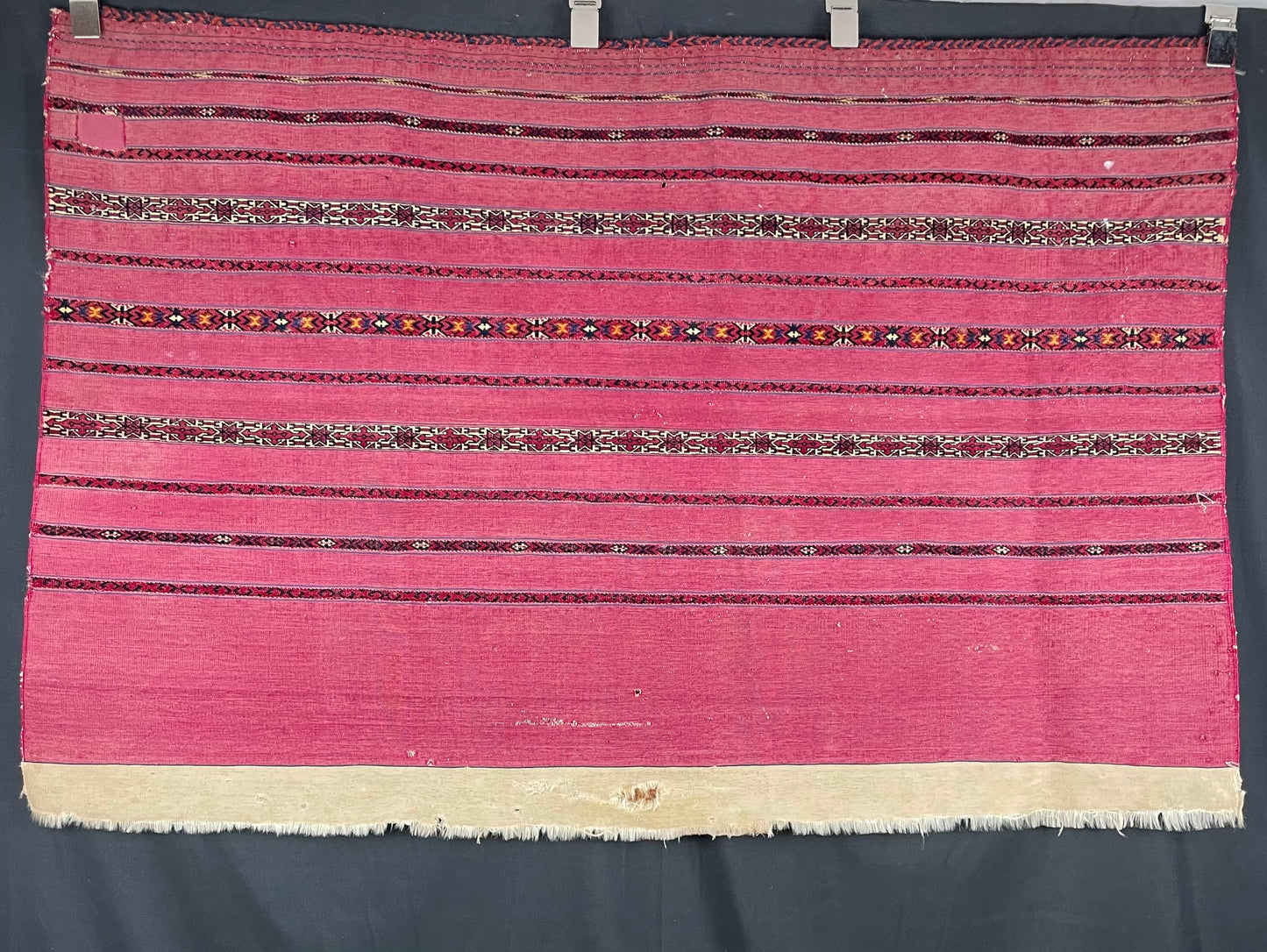 Antique Tekke Turkoman Kizil Chuval bag faces x2