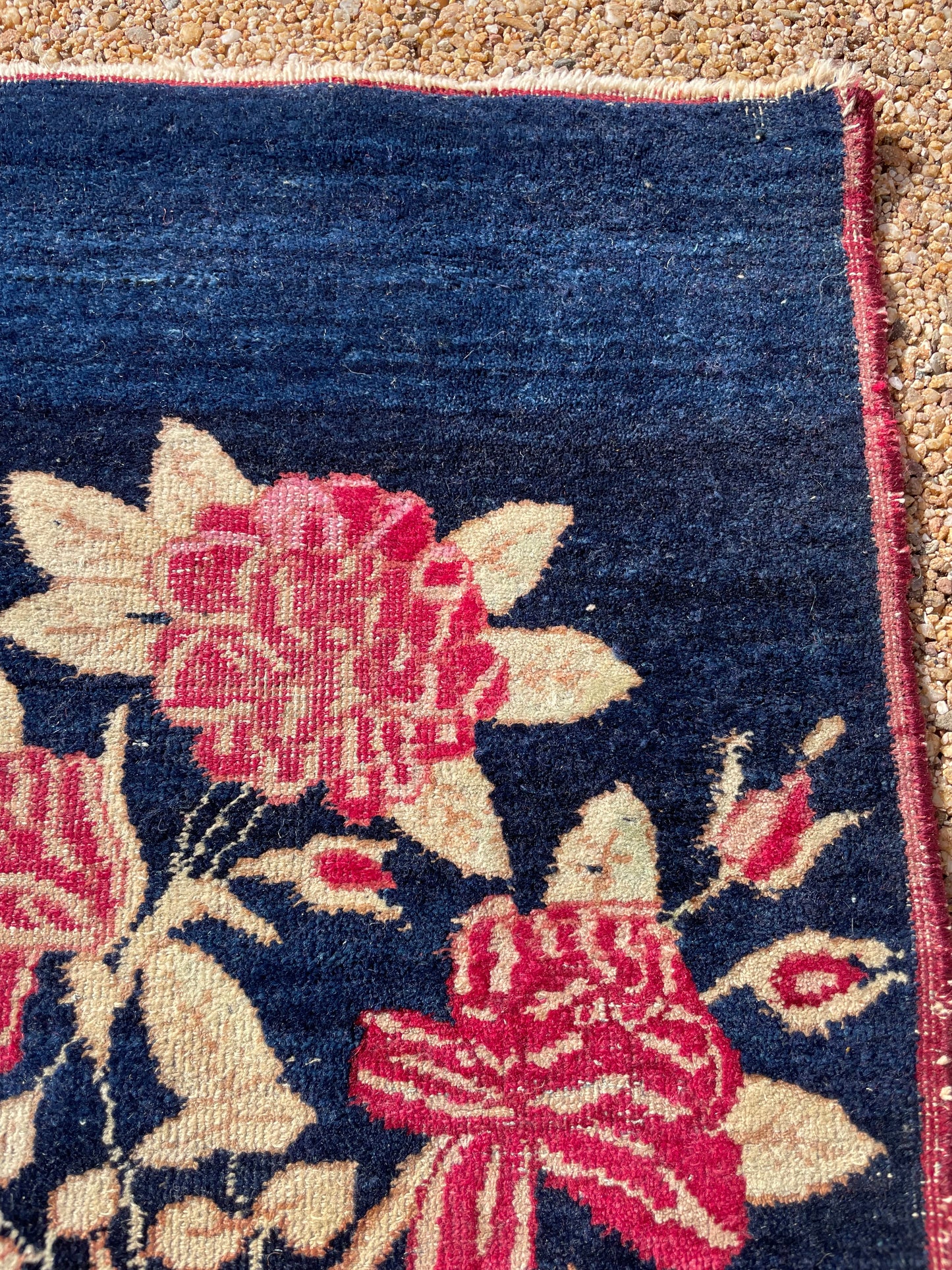 Antique Kirman Lavar - Small Rug
