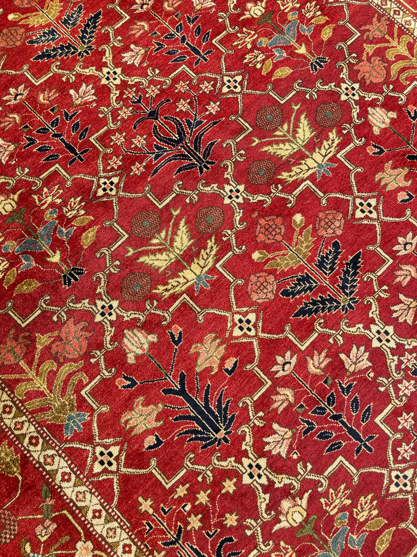 Mughal Design Flower & Lattice Carpet