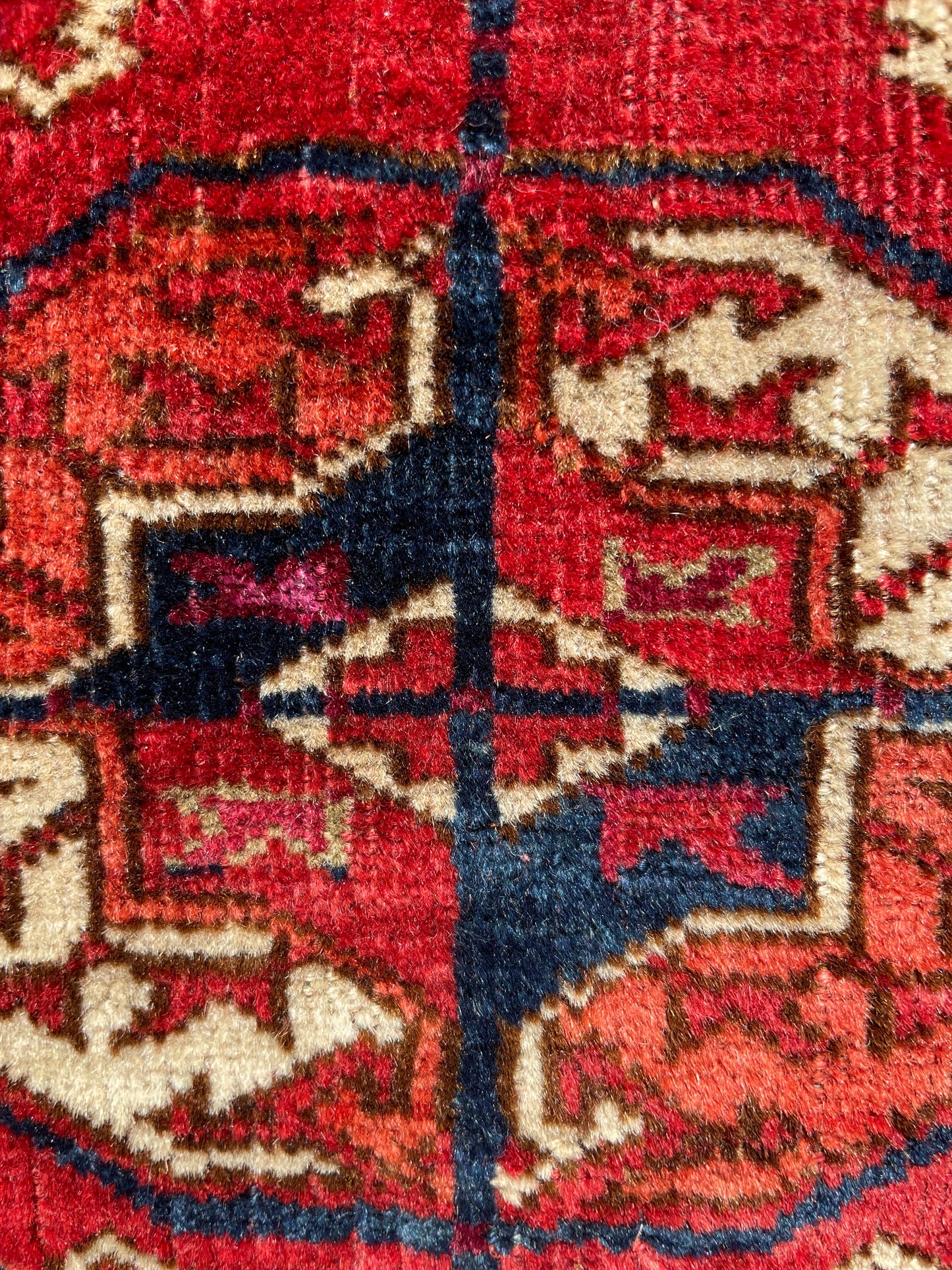 Antique Tekke Turkoman Dowry Rug with silk highlights