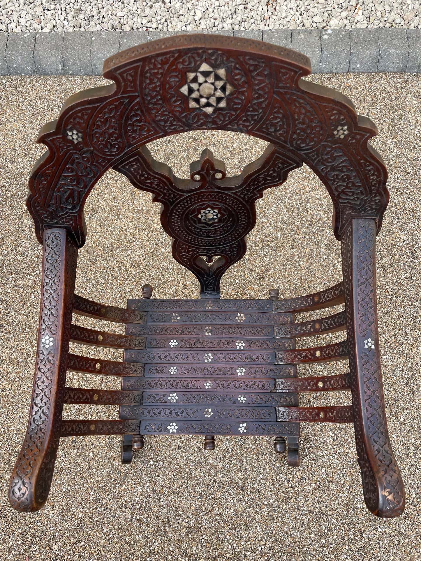 Syrian Mother of Pearl Inlaid Chair - Circa 1900