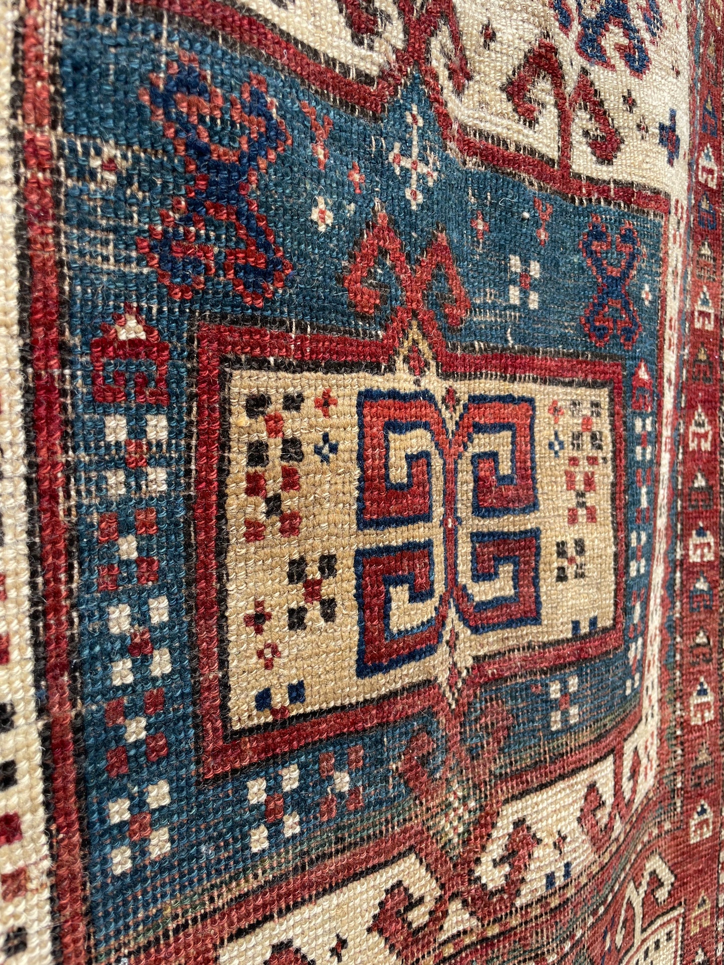 Antique Caucasian Kazak Prayer Rug
