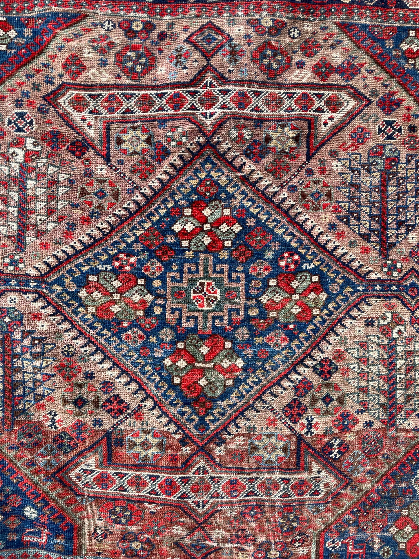Antique Khamseh Confederacy Baharlu Tribal Main Carpet