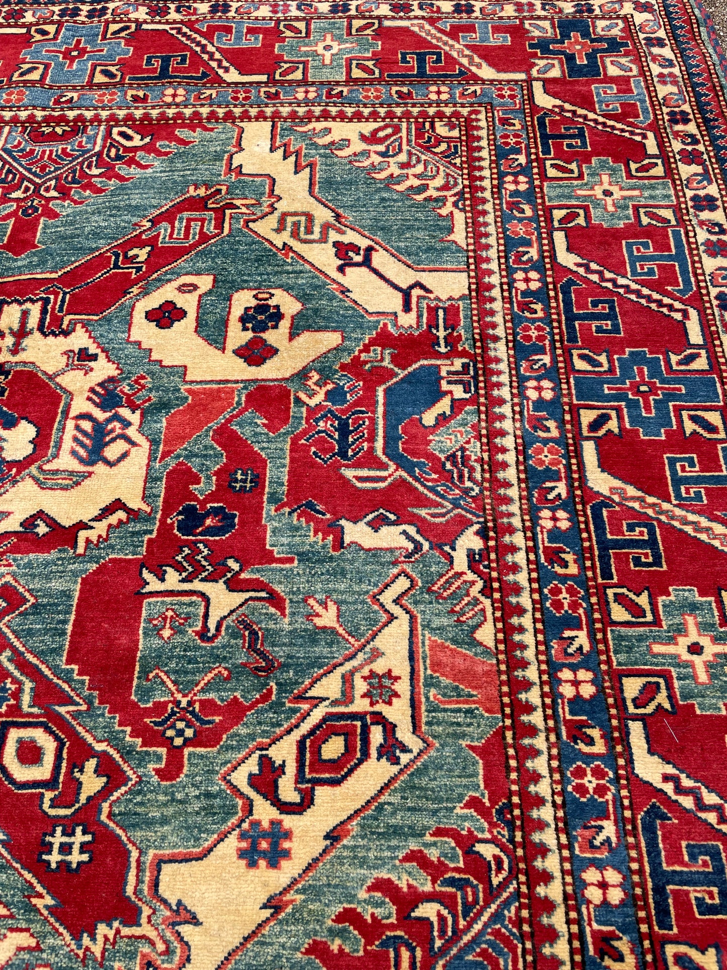 Afghan Caucasian ‘Dragon’ Design Rug