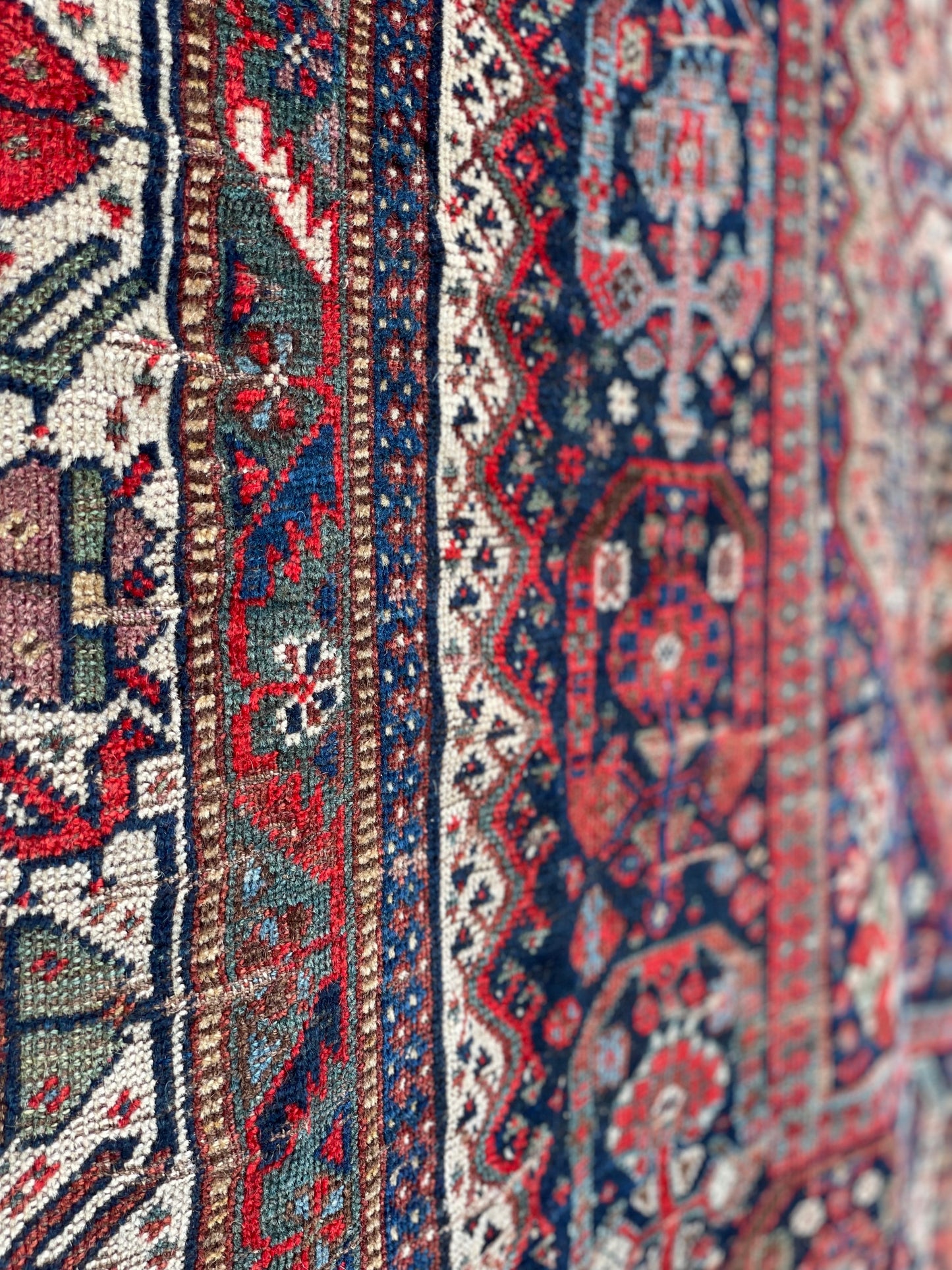 Antique Khamseh Confederacy Baharlu Tribal Main Carpet