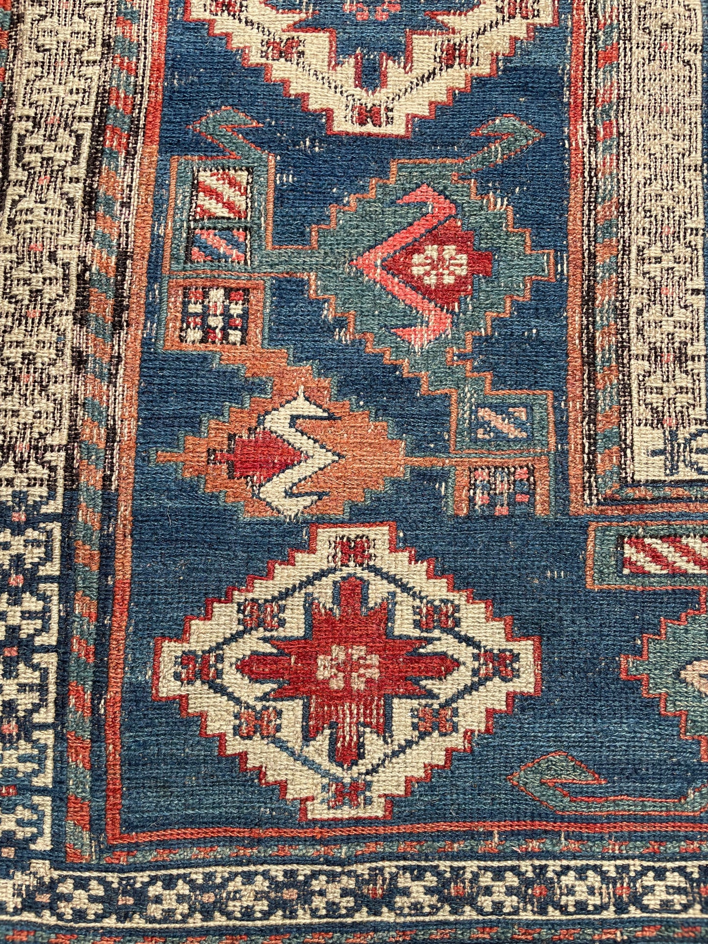 Antique Caucasian “Dragon” Sumak Carpet