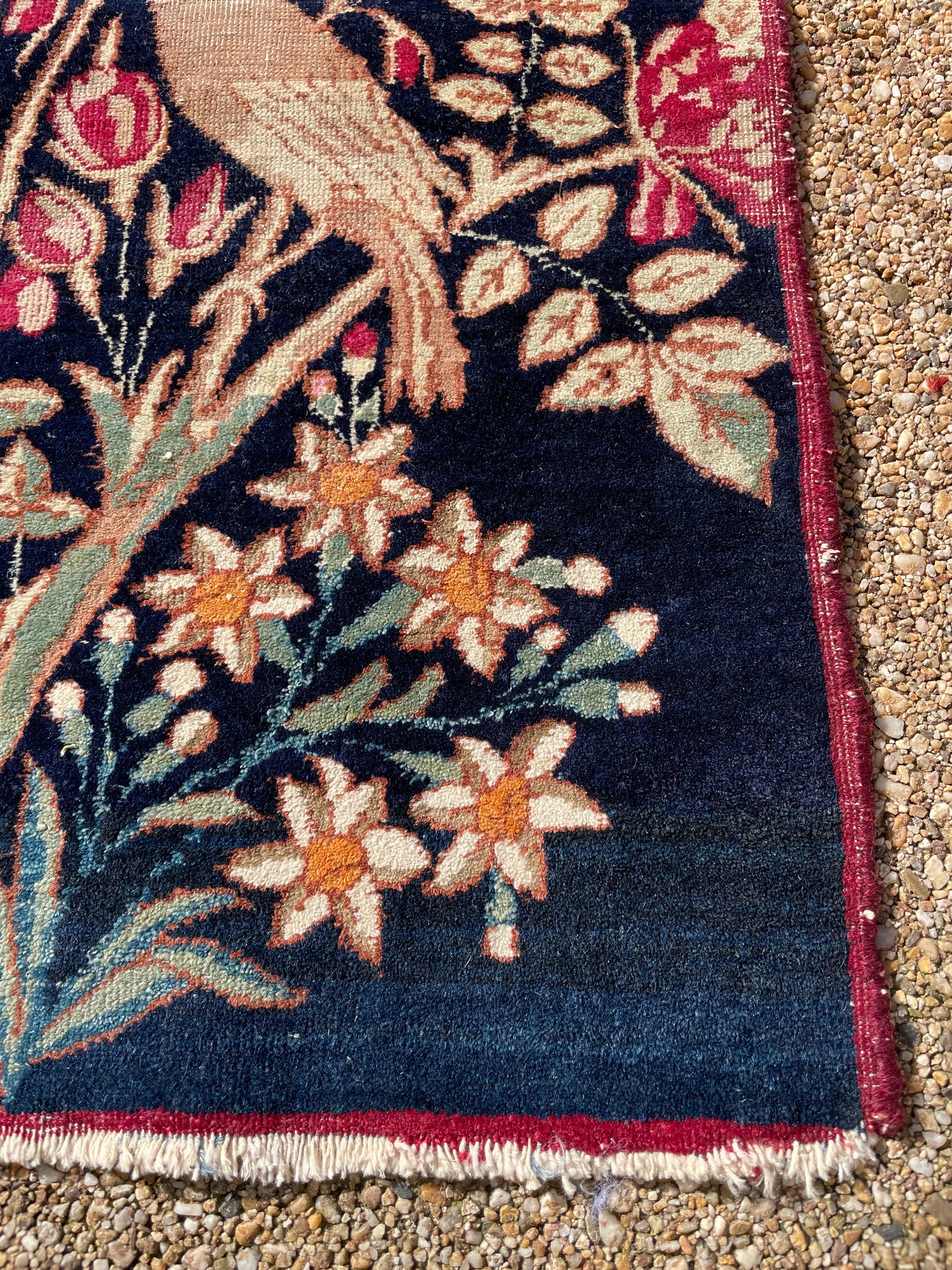 Antique Kirman Lavar - Small Rug